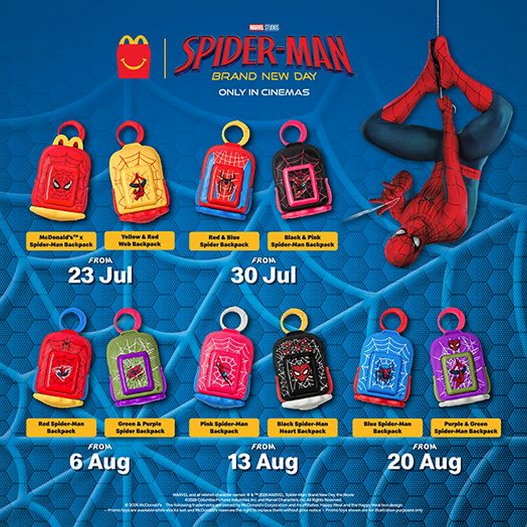 McDonalds-Malaysia-Spider-Man-Brand-New-Day-Happy-Meal 23 July-26 August 2026: McDonald's Malaysia Spider-Man Brand New Day Happy Meal Promotion, Collect Free Spider-Man Backpack Keychains With Every Happy Meal Purchase