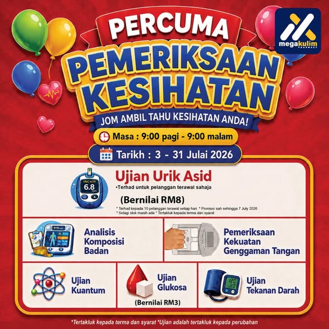 Mega-Kulim-Pharmacy-Kelang-Lama-Opening-Promotion-1 3–31 July 2026: Mega Kulim Pharmacy Kelang Lama Opening Promotion – Enjoy Special Opening Deals and Exclusive New Member Rewards in Kulim, Kedah