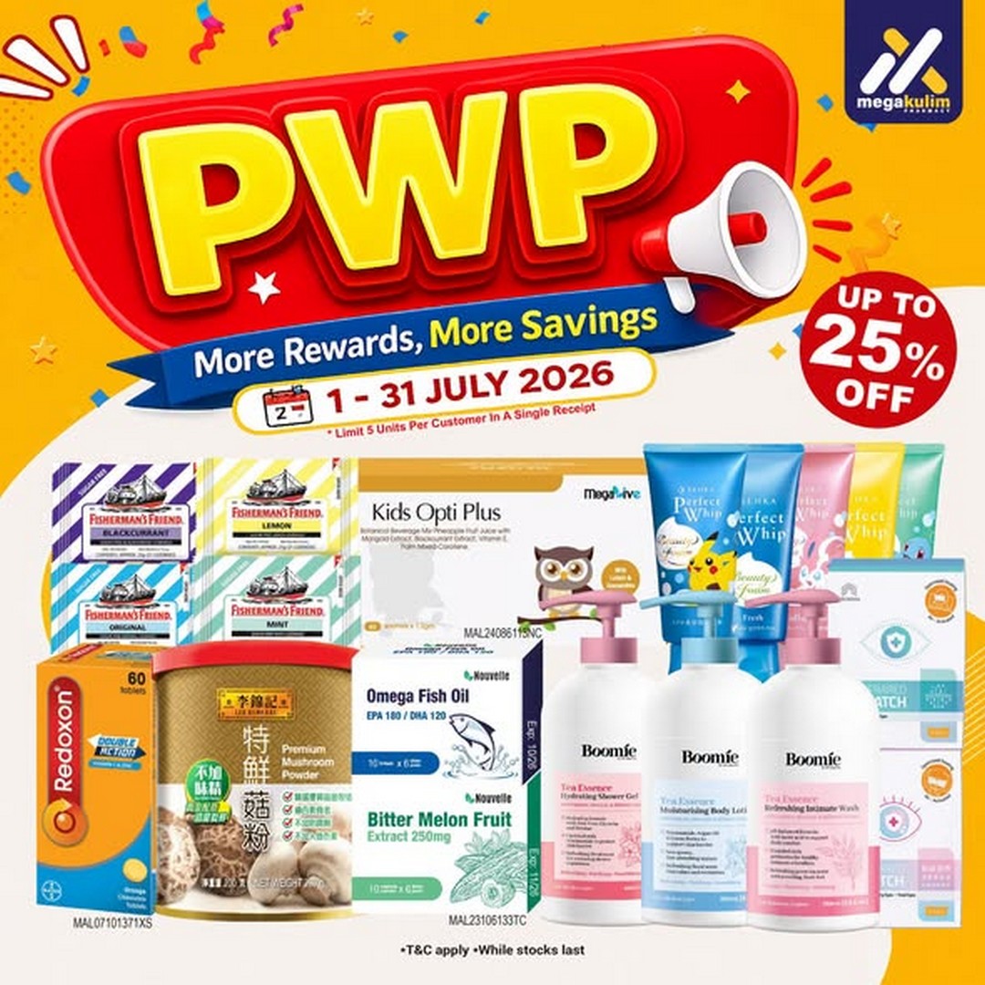 Mega-Kulim-Pharmacy-Megaversary-Sale-–-Bundle-Deals-3 1–31 July 2026: Mega Kulim Pharmacy Megaversary Sale – Bundle Deals, Member Rewards, Free Exclusive Food Keeper Collection and July Promotions