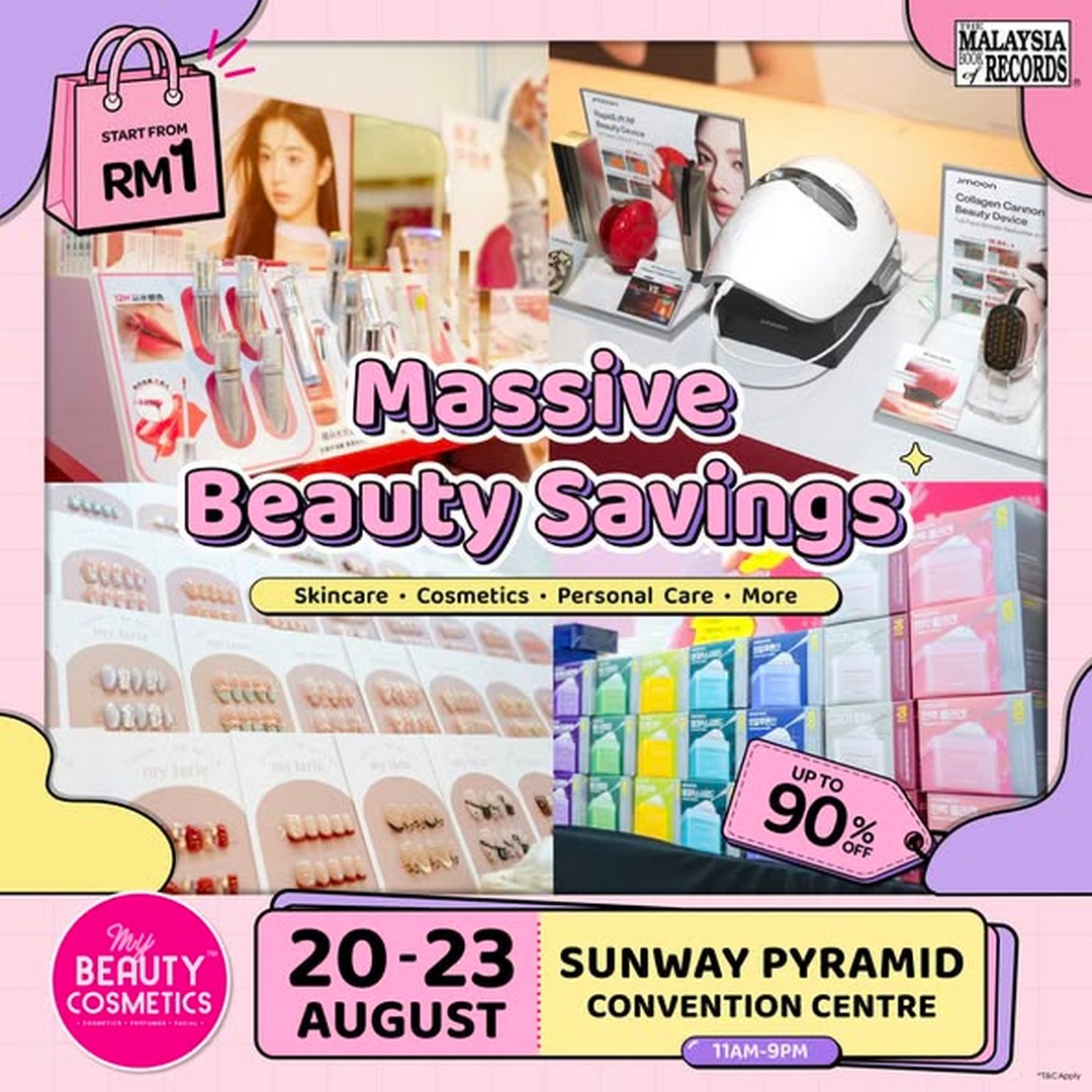 My-Beauty-Cosmetics-Merdeka-Beauty-Sale-Event-at-Sunway-Pyramid-Convention 20-23 July 2026: My Beauty & Cosmetics Merdeka Beauty Sale Event at Sunway Pyramid Convention Centre – Up to 90% Off Beauty Deals, RM1 Specials and Free Rewards