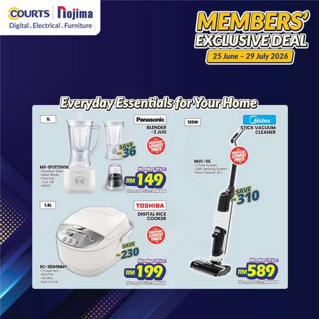 Nojima-Malaysia-Home-Essentials-Promotion-1 25 June – 29 July 2026: Nojima Malaysia Home Essentials Promotion – Member Prices from RM139, Save More on Kitchen Appliances and Enjoy Up to 20% OFF EZ Exchange