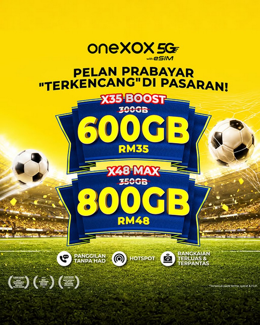 ONE-XOX-5G-eSIM-Promotion-–-Enjoy-Up-to-800GB-Data 22 July 2026 onwards: ONE XOX 5G eSIM Promotion – Enjoy Up to 800GB Data from RM35 with Unlimited Calls in Malaysia