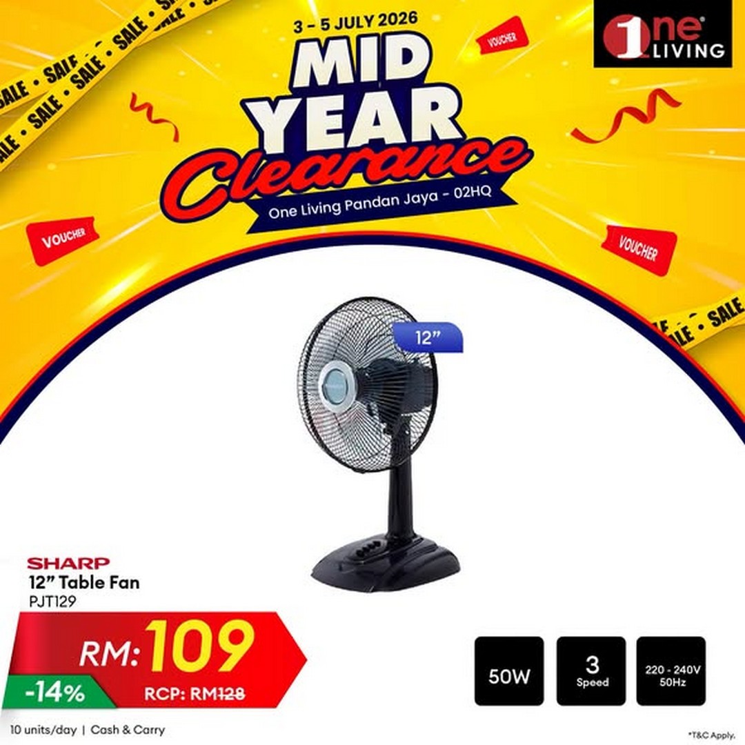One-Living-Malaysia-Mid-Year-Clearance-Sale-1 3-5 July 2026: One Living Malaysia Mid Year Clearance Sale with Huge Savings on Air Conditioners, Fans and Water Heaters at Pandan Jaya