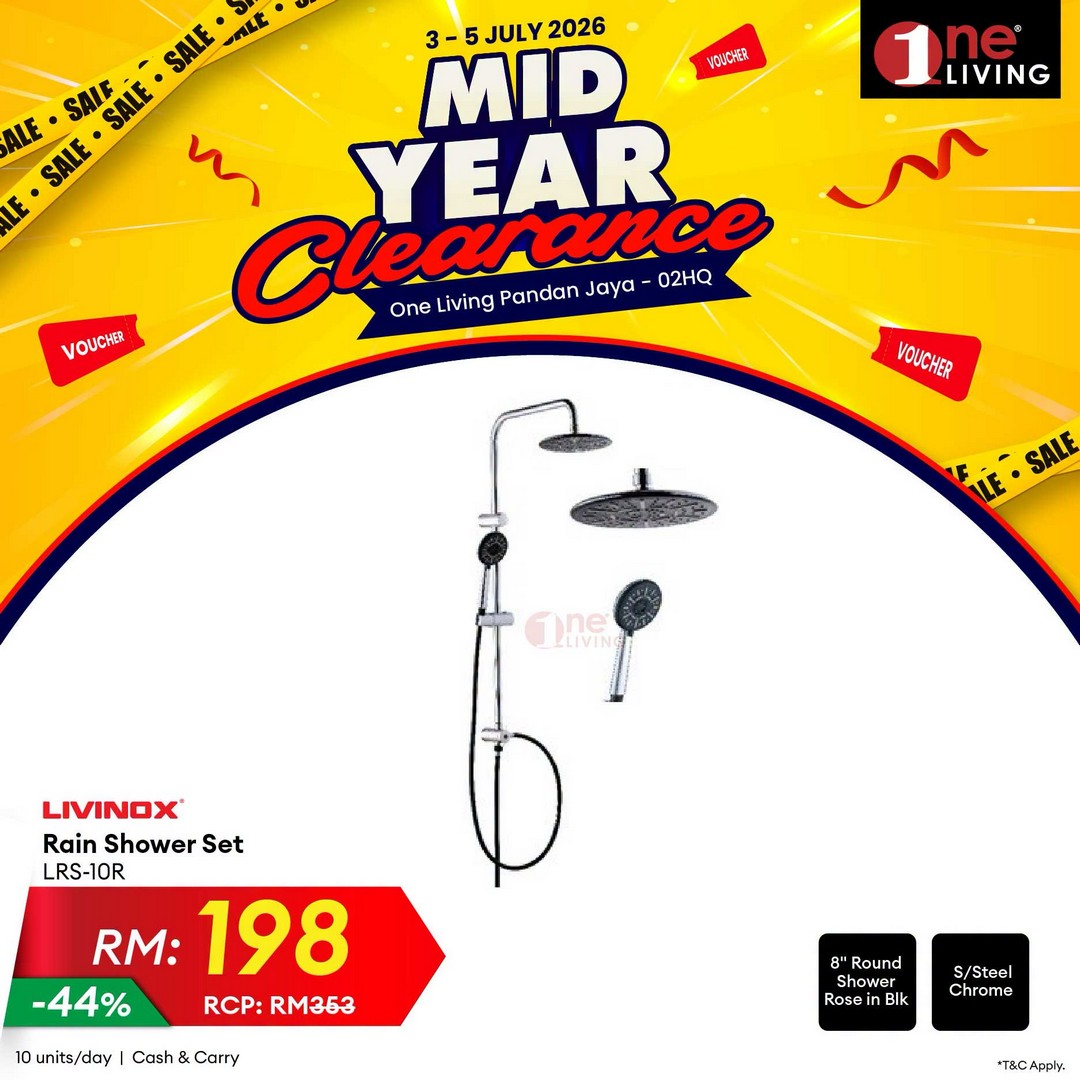 One-Living-Malaysia-Mid-Year-Clearance-Sale-10 3-5 July 2026: One Living Malaysia Mid Year Clearance Sale with Huge Savings on Air Conditioners, Fans and Water Heaters at Pandan Jaya