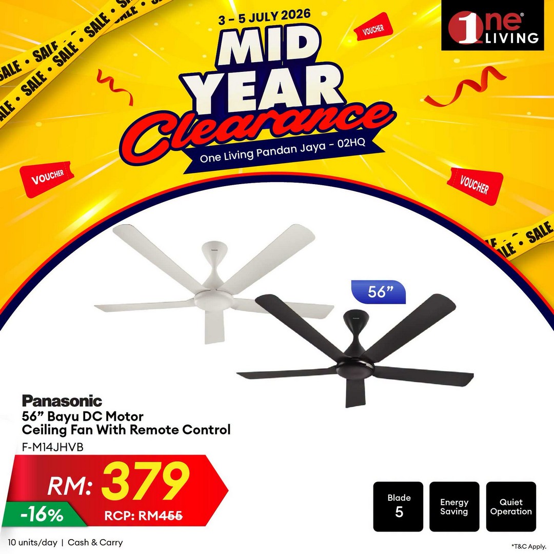 One-Living-Malaysia-Mid-Year-Clearance-Sale-13 3-5 July 2026: One Living Malaysia Mid Year Clearance Sale with Huge Savings on Air Conditioners, Fans and Water Heaters at Pandan Jaya