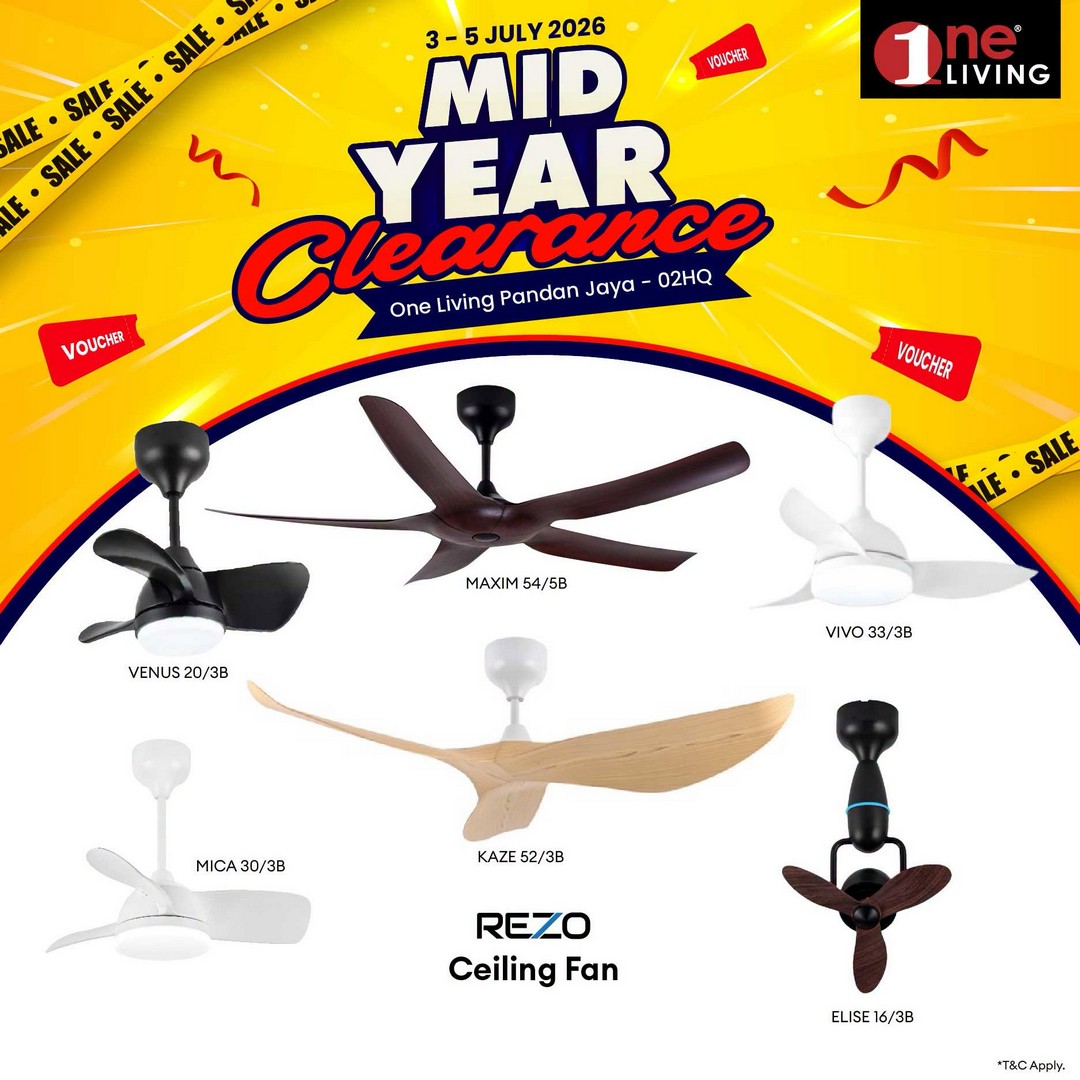 One-Living-Malaysia-Mid-Year-Clearance-Sale-21 3-5 July 2026: One Living Malaysia Mid Year Clearance Sale with Huge Savings on Air Conditioners, Fans and Water Heaters at Pandan Jaya