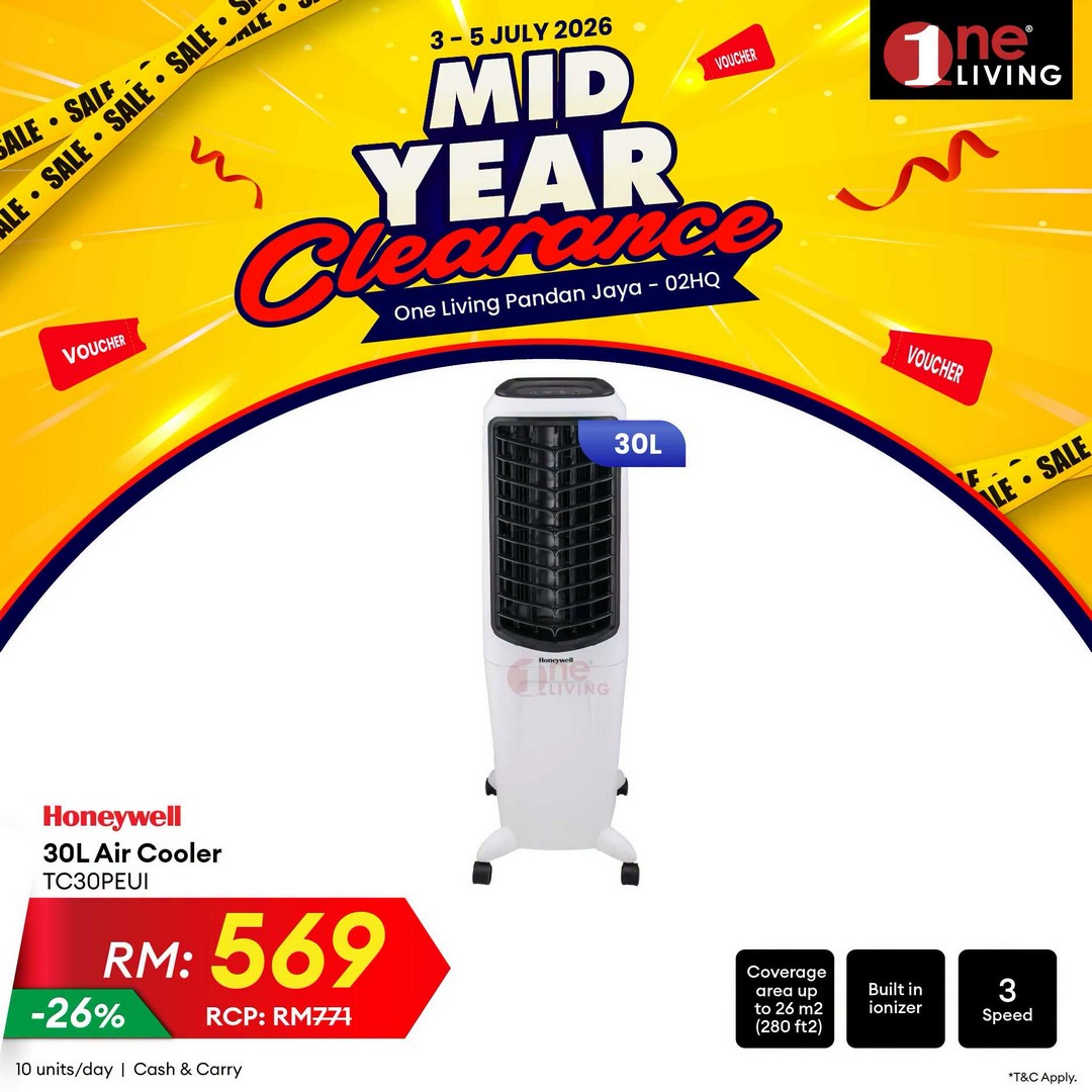 One-Living-Malaysia-Mid-Year-Clearance-Sale-22 3-5 July 2026: One Living Malaysia Mid Year Clearance Sale with Huge Savings on Air Conditioners, Fans and Water Heaters at Pandan Jaya