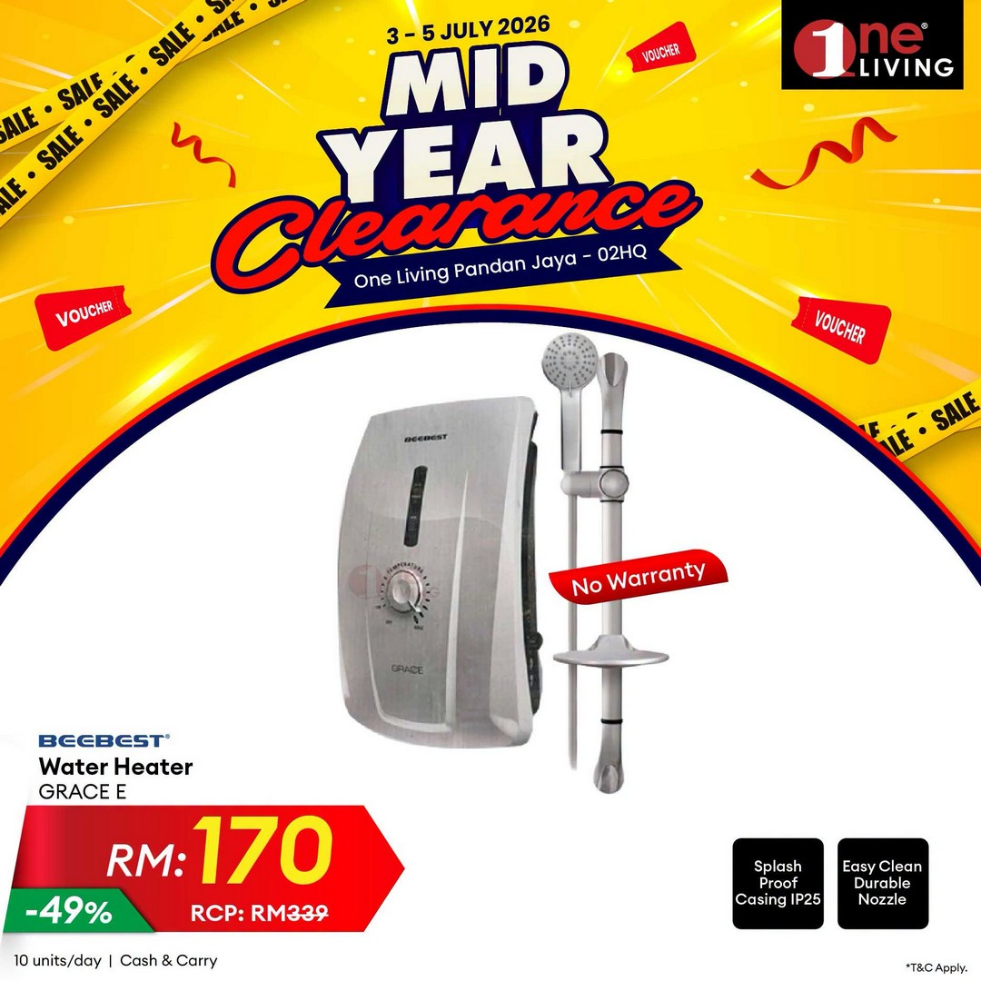 One-Living-Malaysia-Mid-Year-Clearance-Sale-6 3-5 July 2026: One Living Malaysia Mid Year Clearance Sale with Huge Savings on Air Conditioners, Fans and Water Heaters at Pandan Jaya