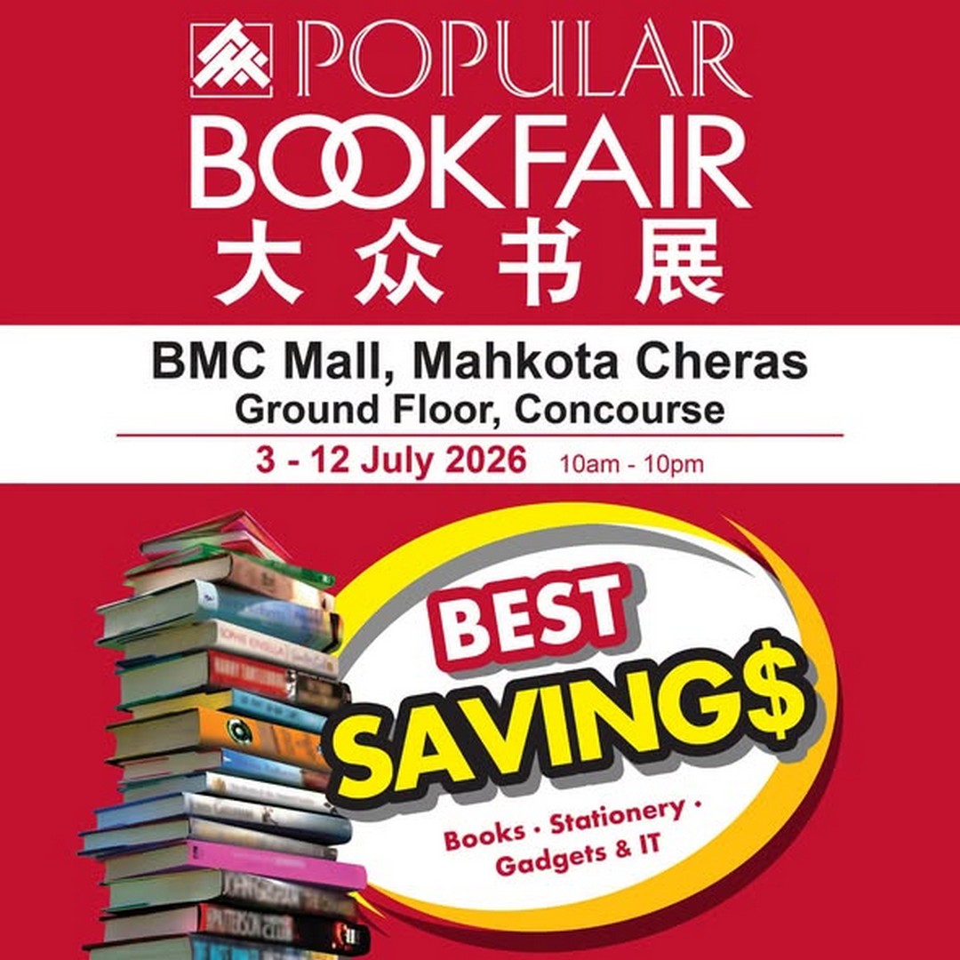 POPULAR-Bookfair-at-BMC-Mall-Mahkota-Cheras-Promotion 3–12 July 2026: POPULAR Bookfair at BMC Mall Mahkota Cheras Promotion – Save on Books, Stationery, Gadgets with Up to 65% Off PWP Deals and Exclusive Member Rewards