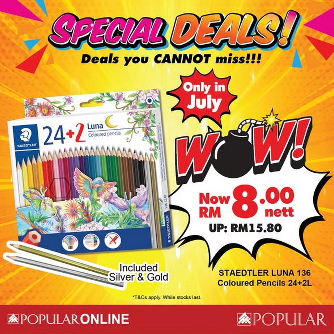 POPULAR-Bookstore-Malaysia-WOW-Stationery-Promotion-1 4 July 2026 onwards: POPULAR Bookstore Malaysia WOW! Stationery Promotion with Special July Prices on STAEDTLER, MONAMI and UNI-BALL – Shop In-Store or Online
