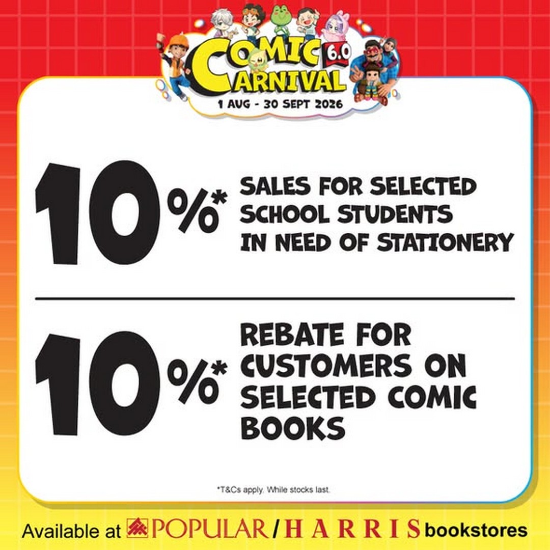 POPULAR-Malaysia-Comic-Carnival-6.0-Promotion-1 1 August – 30 September 2026: POPULAR Malaysia Comic Carnival 6.0 Promotion – Enjoy Comic Rebates, Buy & Win Book Hampers & Great Deals on Stationery and Gadgets