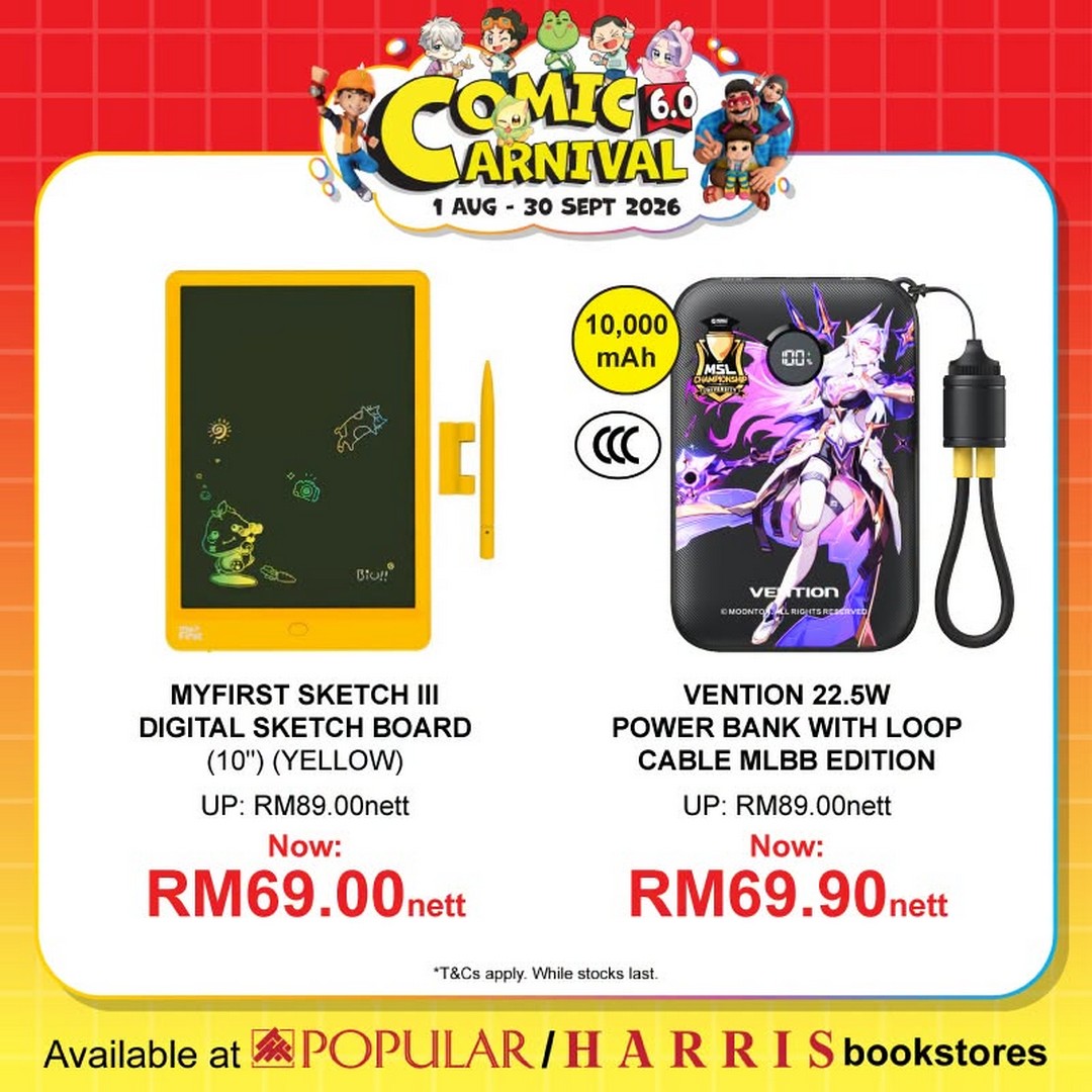 POPULAR-Malaysia-Comic-Carnival-6.0-Promotion-10 1 August – 30 September 2026: POPULAR Malaysia Comic Carnival 6.0 Promotion – Enjoy Comic Rebates, Buy & Win Book Hampers & Great Deals on Stationery and Gadgets