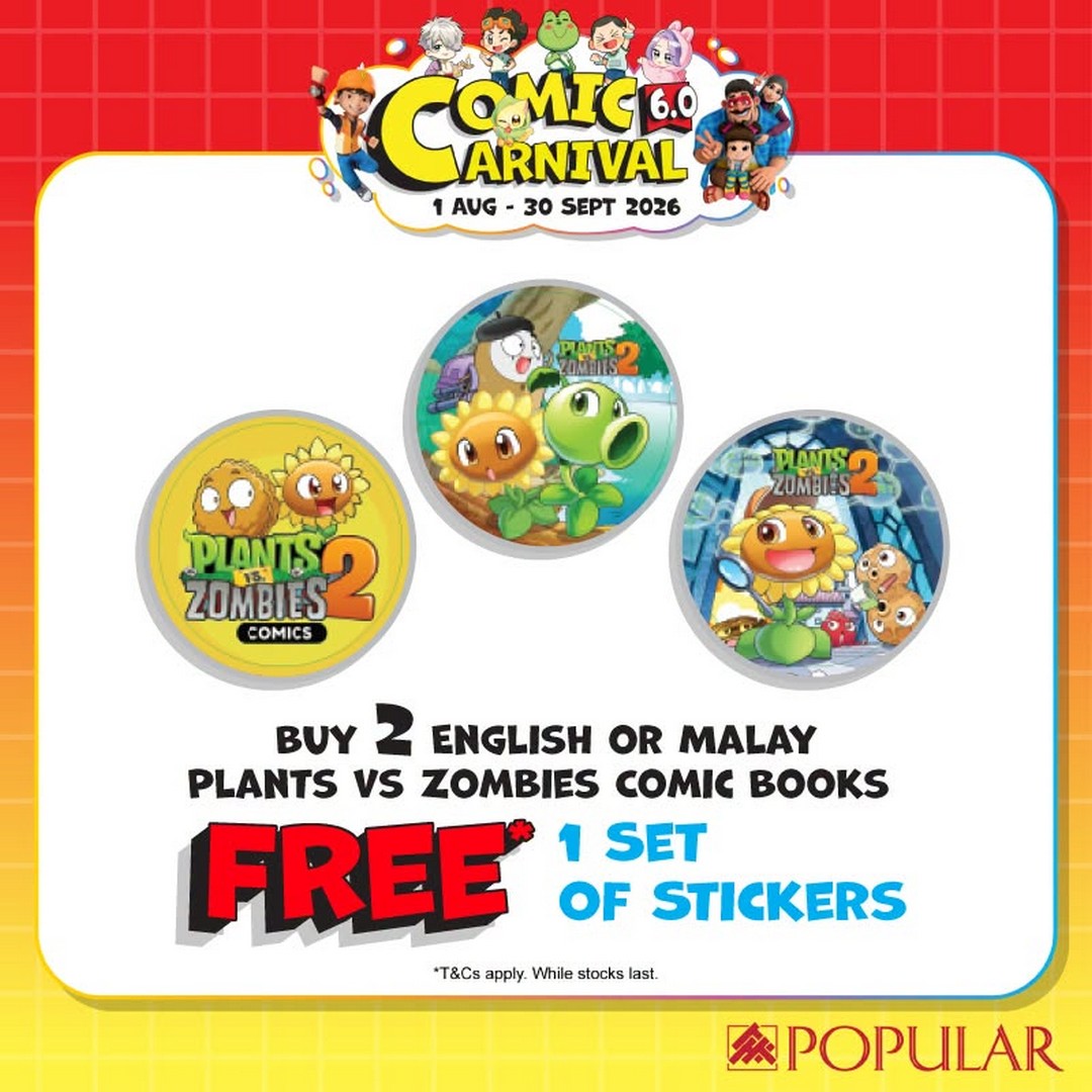 POPULAR-Malaysia-Comic-Carnival-6.0-Promotion-12 1 August – 30 September 2026: POPULAR Malaysia Comic Carnival 6.0 Promotion – Enjoy Comic Rebates, Buy & Win Book Hampers & Great Deals on Stationery and Gadgets