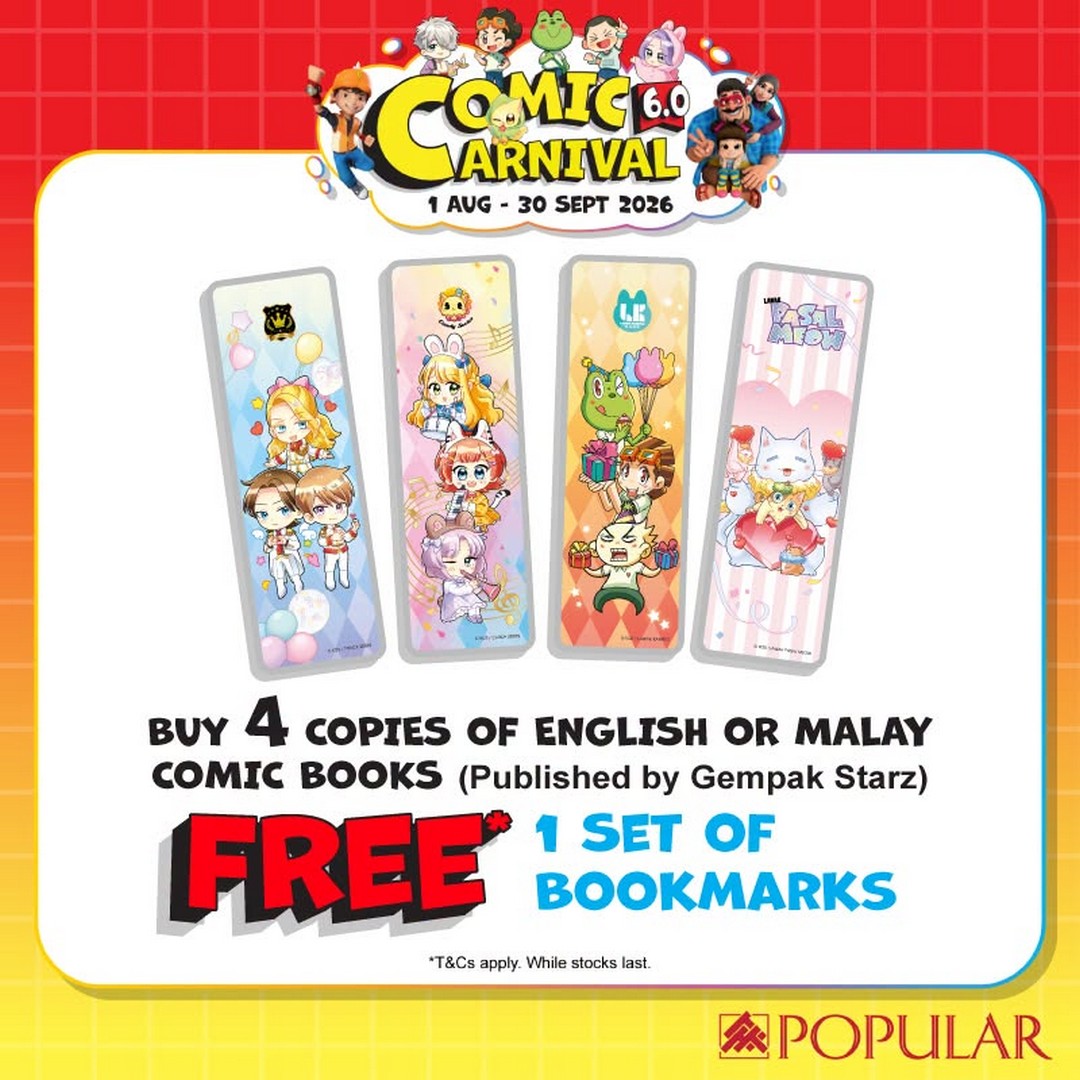 POPULAR-Malaysia-Comic-Carnival-6.0-Promotion-14 1 August – 30 September 2026: POPULAR Malaysia Comic Carnival 6.0 Promotion – Enjoy Comic Rebates, Buy & Win Book Hampers & Great Deals on Stationery and Gadgets