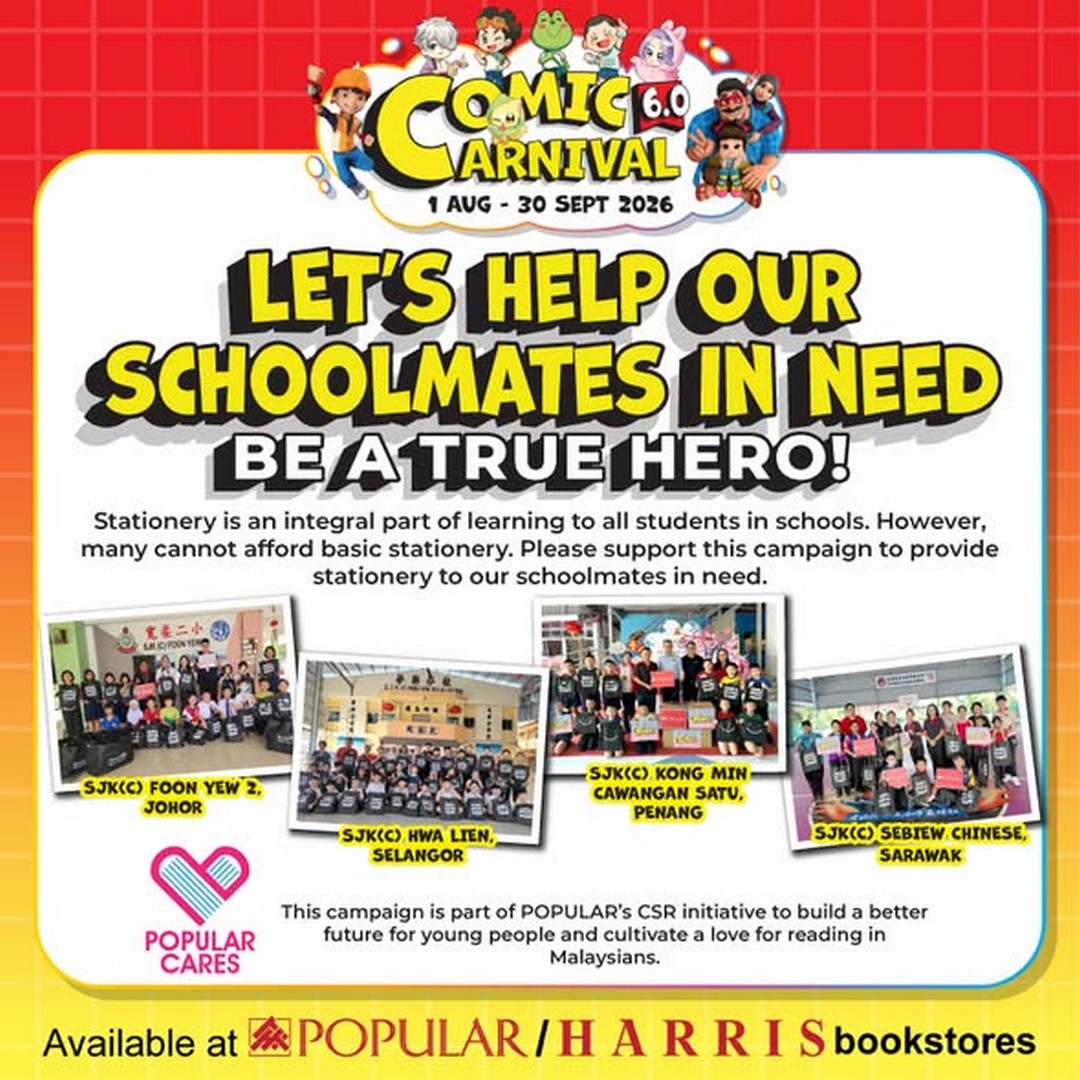 POPULAR-Malaysia-Comic-Carnival-6.0-Promotion-2 1 August – 30 September 2026: POPULAR Malaysia Comic Carnival 6.0 Promotion – Enjoy Comic Rebates, Buy & Win Book Hampers & Great Deals on Stationery and Gadgets
