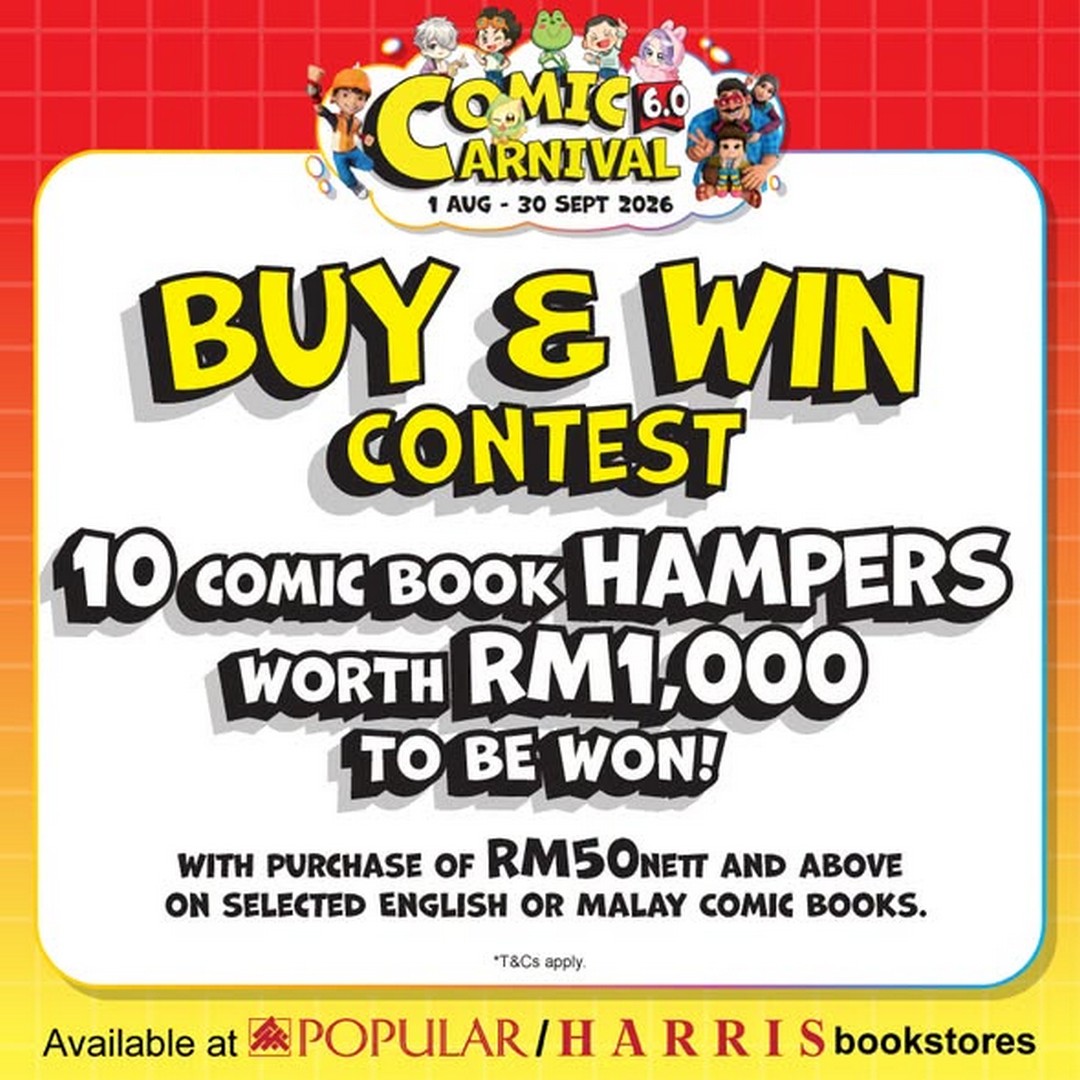 POPULAR-Malaysia-Comic-Carnival-6.0-Promotion-3 1 August – 30 September 2026: POPULAR Malaysia Comic Carnival 6.0 Promotion – Enjoy Comic Rebates, Buy & Win Book Hampers & Great Deals on Stationery and Gadgets