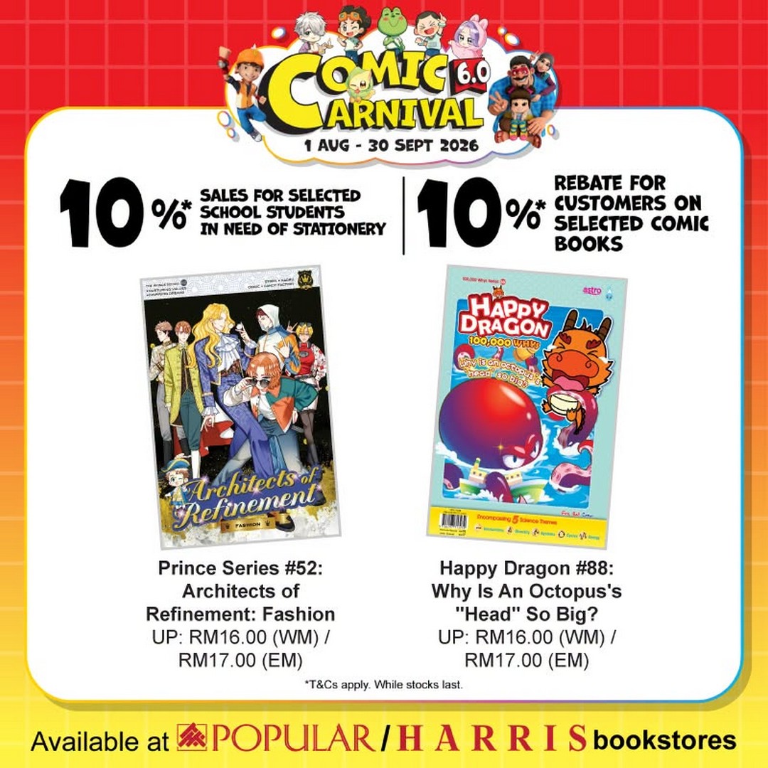 POPULAR-Malaysia-Comic-Carnival-6.0-Promotion-5 1 August – 30 September 2026: POPULAR Malaysia Comic Carnival 6.0 Promotion – Enjoy Comic Rebates, Buy & Win Book Hampers & Great Deals on Stationery and Gadgets