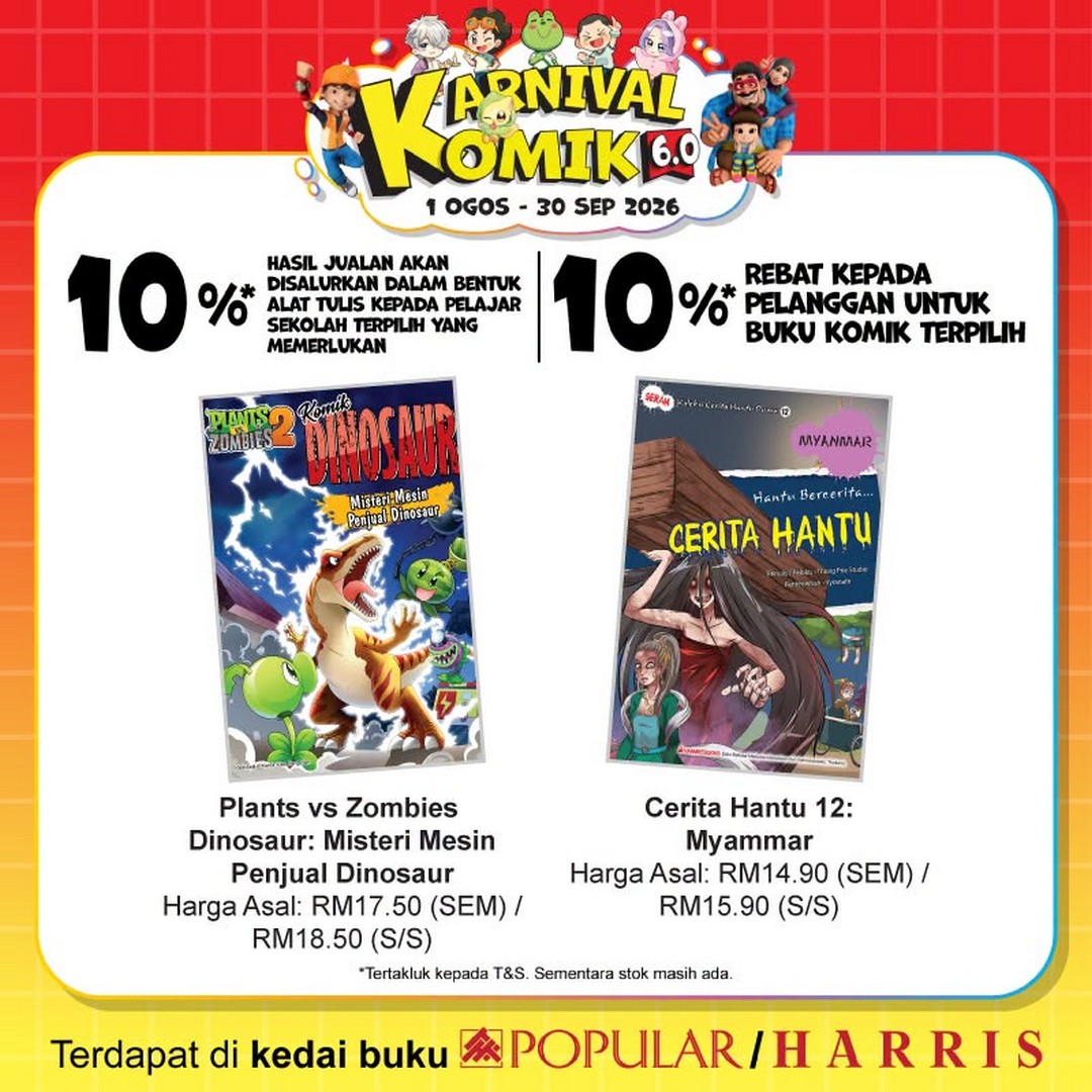POPULAR-Malaysia-Comic-Carnival-6.0-Promotion-8 1 August – 30 September 2026: POPULAR Malaysia Comic Carnival 6.0 Promotion – Enjoy Comic Rebates, Buy & Win Book Hampers & Great Deals on Stationery and Gadgets