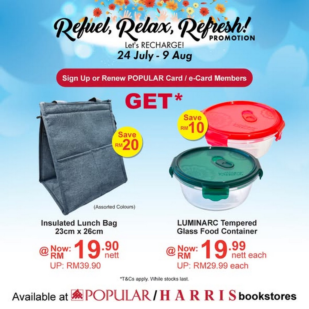 POPULAR-Malaysia-Refuel-Relax-Refresh-Promotion-1 24 July-9 August 2026: POPULAR Malaysia Refuel, Relax, Refresh Promotion: Exclusive Member Rewards, Free Gifts and Special Price Deals at POPULAR & HARRIS Bookstores Nationwide