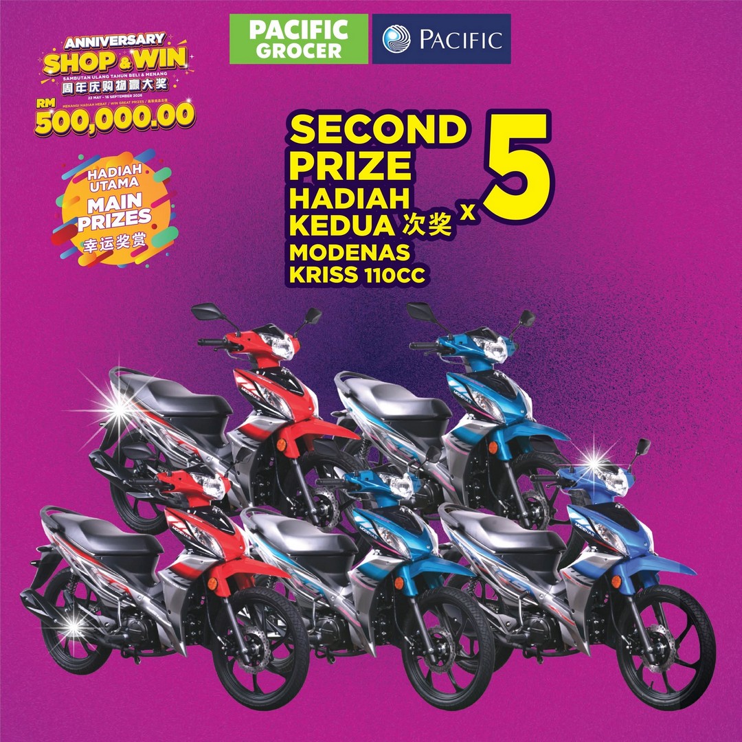 Pacific-Malaysia-58th-Anniversary-Shop-Win-Promotion-4 22 May–16 September 2026: Pacific Malaysia 58th Anniversary Shop & Win Promotion – Spend RM50 and Stand a Chance to Win Cars, Motorcycles, Samsung Appliances and Instant Rewards