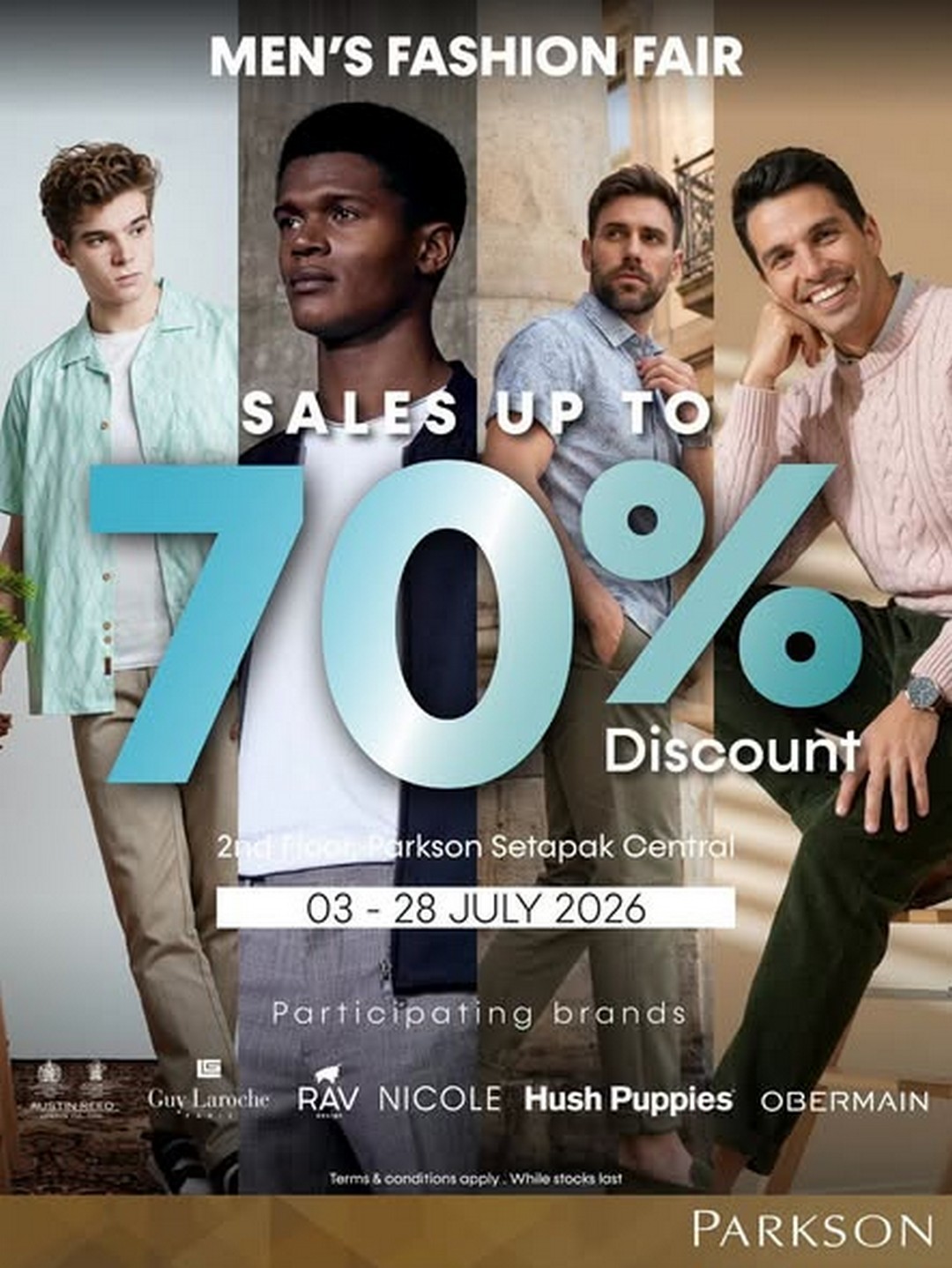 Parkson-Malaysia-Mens-Fashion-Fair-Promotion 3–28 July 2026: Parkson Malaysia Men's Fashion Fair Promotion – Enjoy Up to 70% OFF Men's Apparel at Parkson Setapak Central