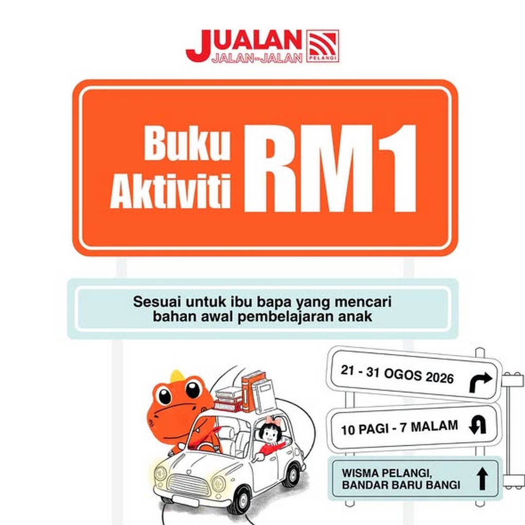 Pelangi-Publishing-Jualan-Jalan-Jalan-Pelangi-Warehouse-Sale-2 21–31 August 2026: Pelangi Publishing Jualan Jalan-Jalan Pelangi Warehouse Sale – Free Entry Book Sale Event for Families at Wisma Pelangi, Bandar Baru Bangi