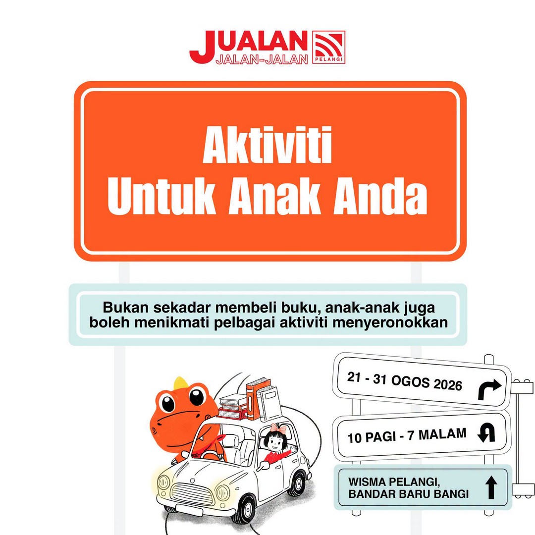 Pelangi-Publishing-Jualan-Jalan-Jalan-Pelangi-Warehouse-Sale-8 21–31 August 2026: Pelangi Publishing Jualan Jalan-Jalan Pelangi Warehouse Sale – Free Entry Book Sale Event for Families at Wisma Pelangi, Bandar Baru Bangi