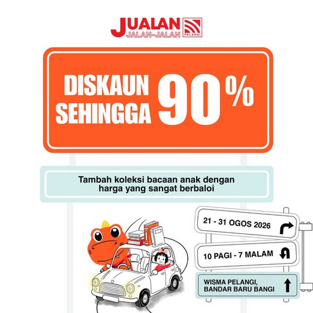 Pelangi-Publishing-Jualan-Jalan-Jalan-Pelangi-Warehouse-Sale 21–31 August 2026: Pelangi Publishing Jualan Jalan-Jalan Pelangi Warehouse Sale – Free Entry Book Sale Event for Families at Wisma Pelangi, Bandar Baru Bangi
