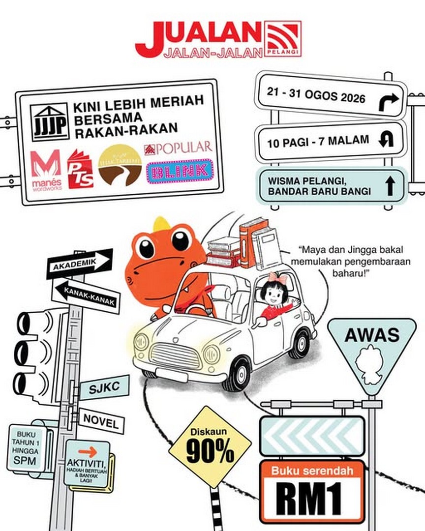 Pelangi-Publishing-Rainbow-Roads-Sale 21-31 August 2026: Pelangi Publishing Rainbow Roads Sale Promotion, Affordable Book Deals, Box Sale RM150 and Family Reading Event at Wisma Pelangi Bandar Baru Bangi