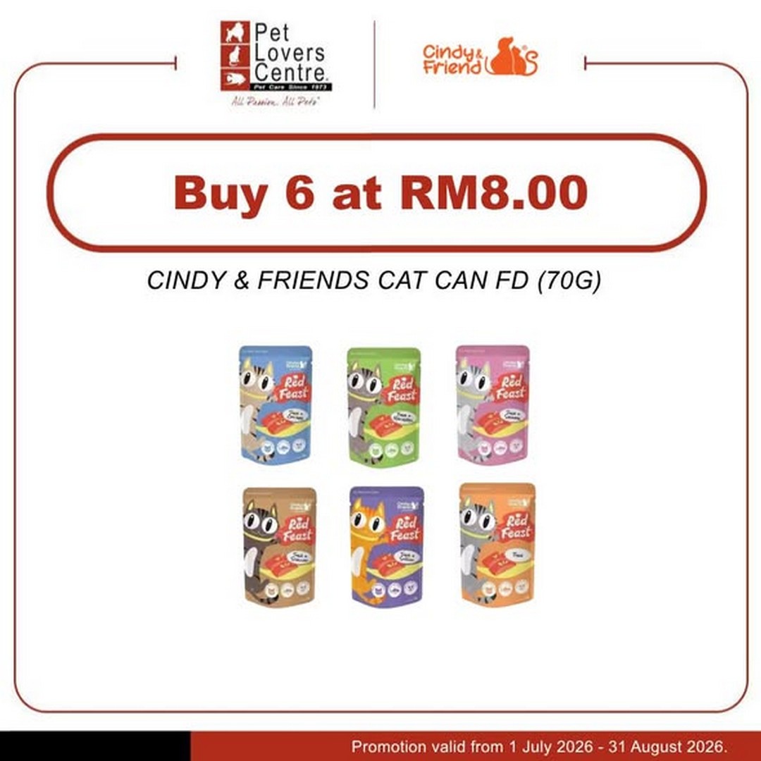 Pet-Lovers-Centre-Malaysia-Cat-Food-Promotion-2 1 July – 31 August 2026: Pet Lovers Centre Malaysia Cat Food Promotion – Save on Cindy & Friends, Vitalplus and Wanpy Cat Food & Treats at Stores Nationwide