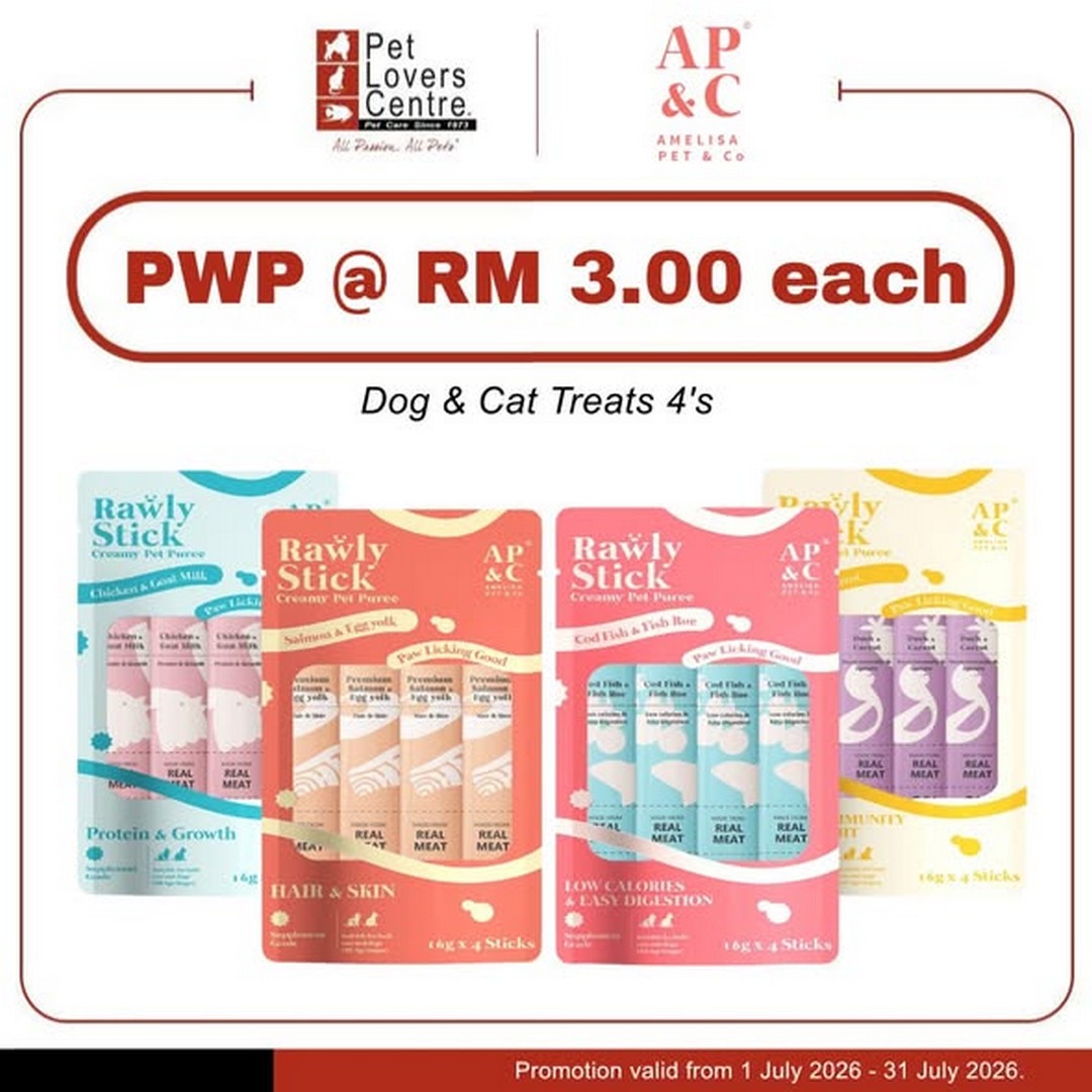 Pet-Lovers-Centre-Malaysia-Members-Exclusive-RM3-PWP-Promotion-1 1-31 July 2026: Pet Lovers Centre Malaysia Members' Exclusive RM3 PWP Promotion – Great Savings on Selected Pet Treats and Rewards for Pet Owners