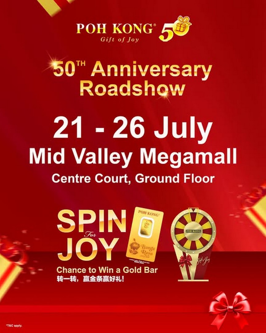 Poh-Kong-Promotion-–-Win-5g-Pure-Gold-Flake-Giveaway 21-26 July 2026: Poh Kong Promotion – Win 5g Pure Gold Flake Giveaway with Dragon Horse Gold Bar Showcase at Mid Valley Megamall