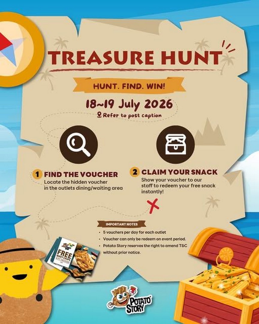 Potato-Story-Treasure-Hunt-Free-Snack-Voucher-Promotion 18-19 July 2026: Potato Story Treasure Hunt Free Snack Voucher Promotion – Hunt for Free Wavy Chips at Selected Malaysia Outlets