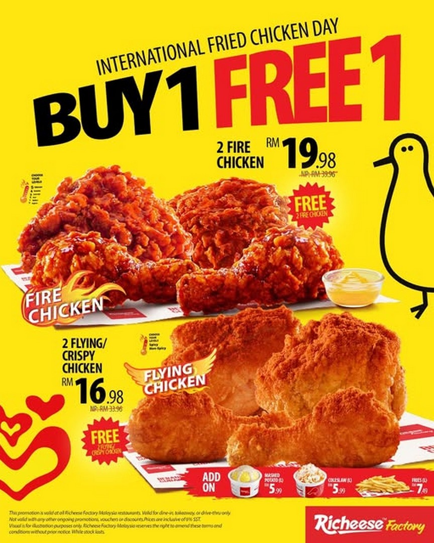 Richeese-Factory-Malaysia-4-Chicken-Pieces-from-RM16.98-Promotion 6–9 July 2026: Richeese Factory Malaysia 4 Chicken Pieces from RM16.98 Promotion – Enjoy Double the Chicken for an Unbeatable Price