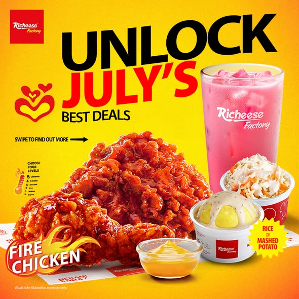 Richeese-Factory-Malaysia-July-Promotion-–-Free-Chicken-Bites 8 July 2026 onwards: Richeese Factory Malaysia July Promotion – Free Chicken Bites, Free Upsize Drink, Ice Cream & Combo Deals from RM19.49