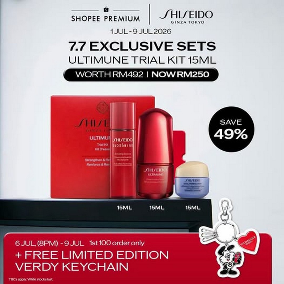 SHISEIDO-7.7-Shopee-Exclusive-Promotion 6–9 July 2026: SHISEIDO 7.7 Shopee Exclusive Promotion – Enjoy Up to 50% OFF, RM75 Vouchers and Free Verdy Keychain Giveaway