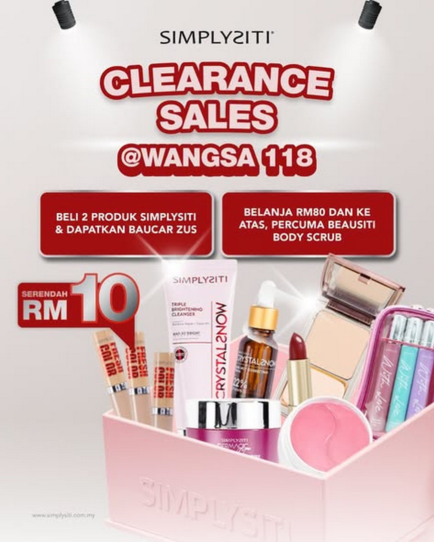 SIMPLYSITI-Clearance-Sale-Promotion-at-Season-118-Wangsa-Maju-1 8-10 July 2026: SIMPLYSITI Clearance Sale Promotion at Season 118 Wangsa Maju – Makeup & Skincare Deals from Only RM10
