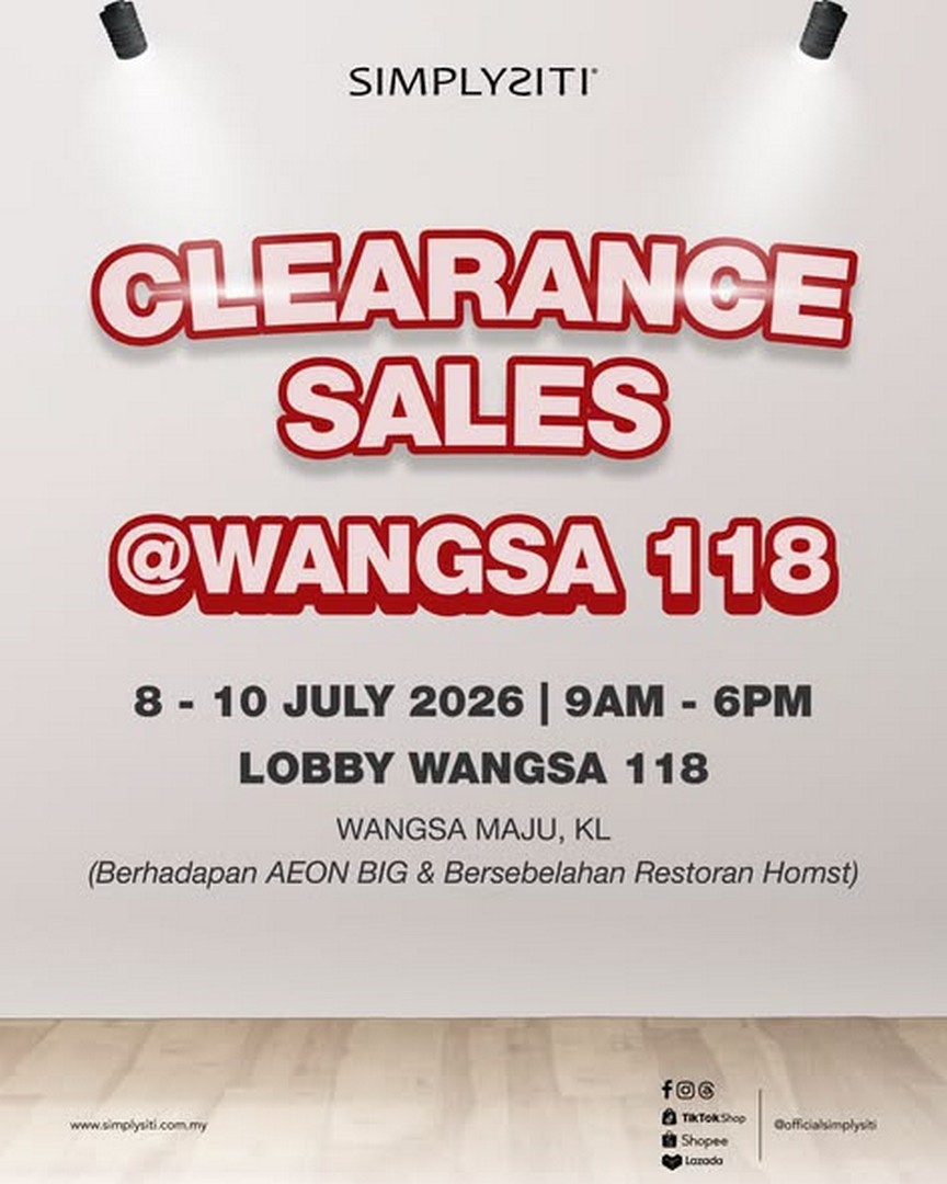 SIMPLYSITI-Clearance-Sale-Promotion-at-Season-118-Wangsa-Maju 8-10 July 2026: SIMPLYSITI Clearance Sale Promotion at Season 118 Wangsa Maju – Makeup & Skincare Deals from Only RM10