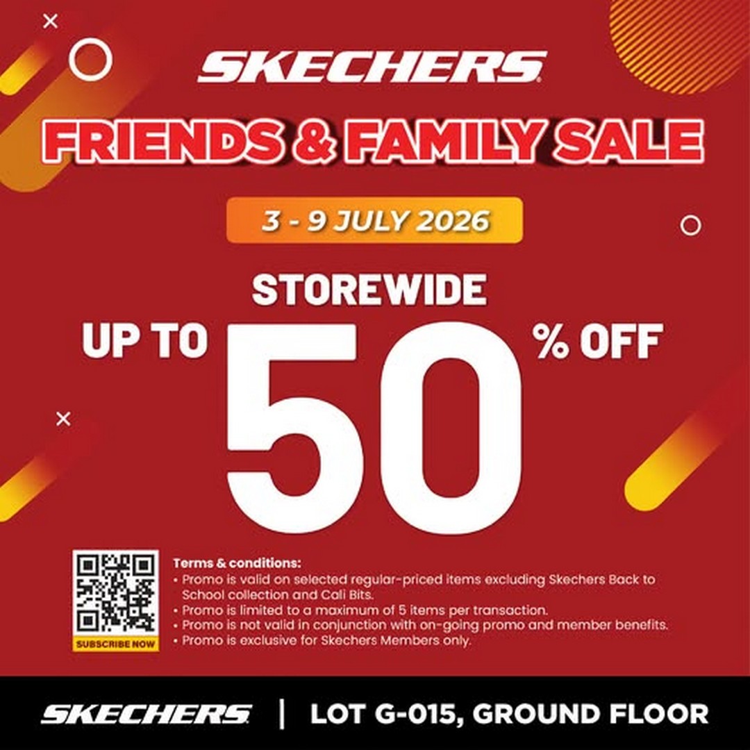 SKECHERS-Malaysia-Friends-Family-Sale 3-9 July 2026: SKECHERS Malaysia Friends & Family Sale – Members Enjoy Storewide 50% OFF Selected Items Promotion