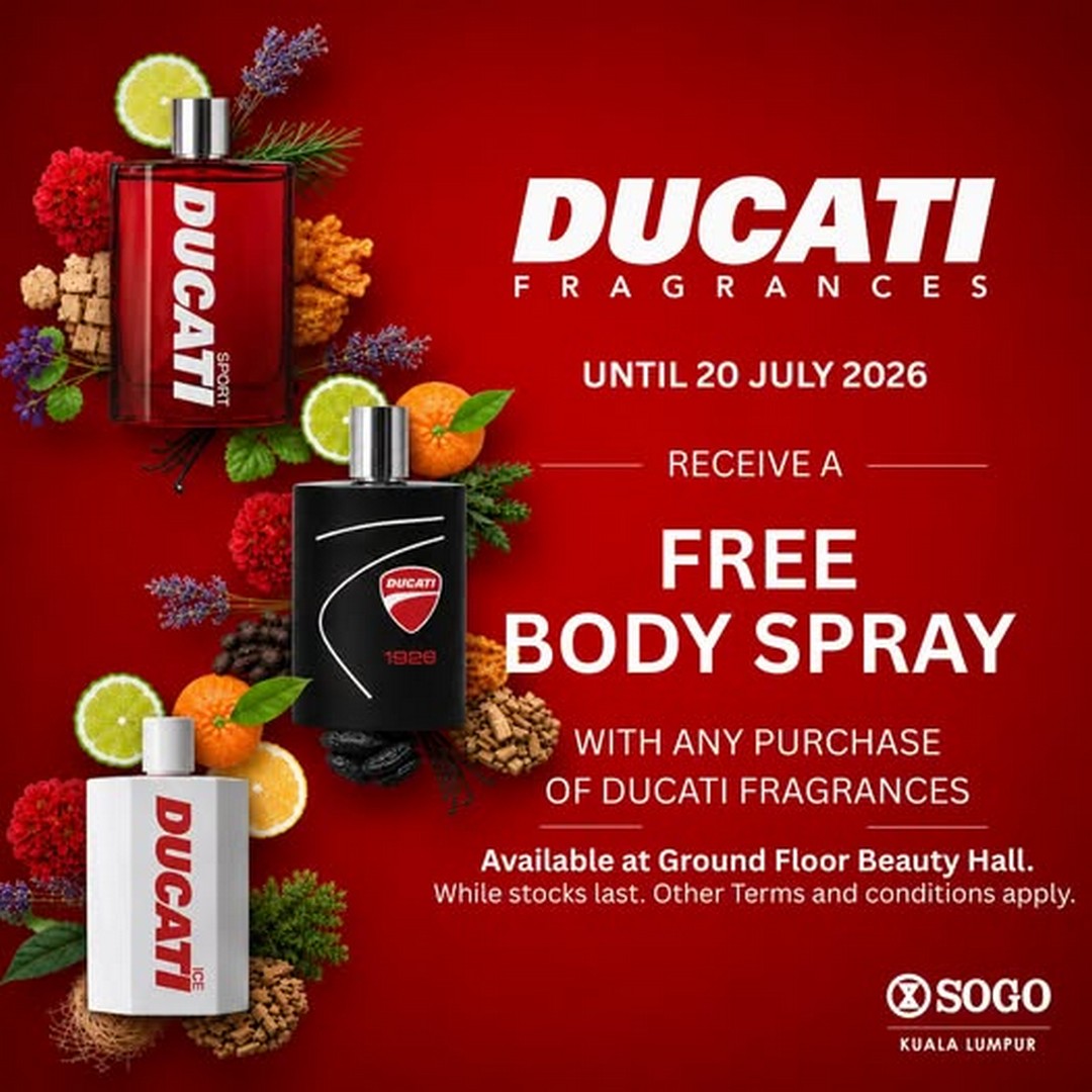 SOGO-Malaysia-Ducati-Fragrances-Promotion Now till 20 July 2026: SOGO Malaysia Ducati Fragrances Promotion – Receive a FREE Body Spray with Every Ducati Fragrance Purchase at SOGO KL