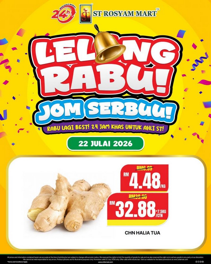 ST-Rosyam-Mart-Lelong-Rabu-Promotion-Fresh-Produce-and-Daily-Essentials-4 22 July 2026: ST Rosyam Mart Lelong Rabu Promotion, Fresh Produce and Daily Essentials Deals Including Cabbage at RM0.98/KG