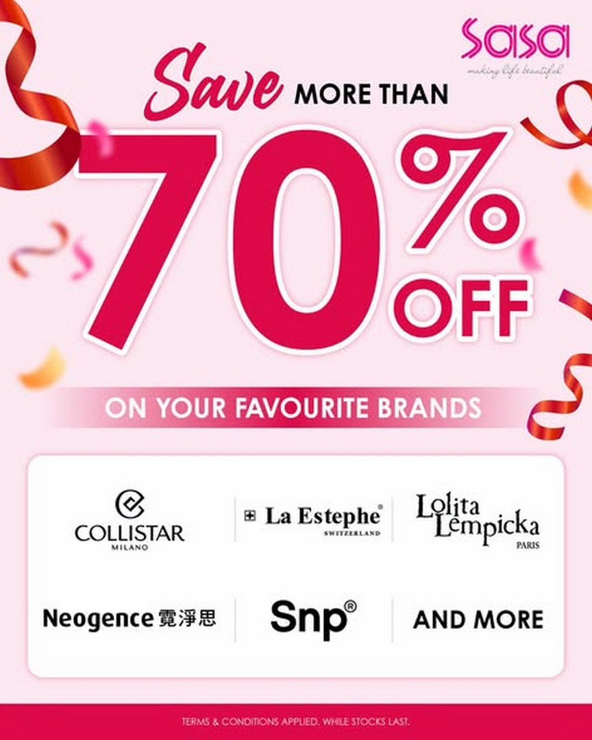 Sa-Sa-Malaysia-Beauty-Sale-Promotion-With-More-Than-70-Off-1 31 July 2026 onwards: Sa Sa Malaysia: Beauty Sale Promotion With More Than 70% Off Selected Beauty Brands In-Store & Online