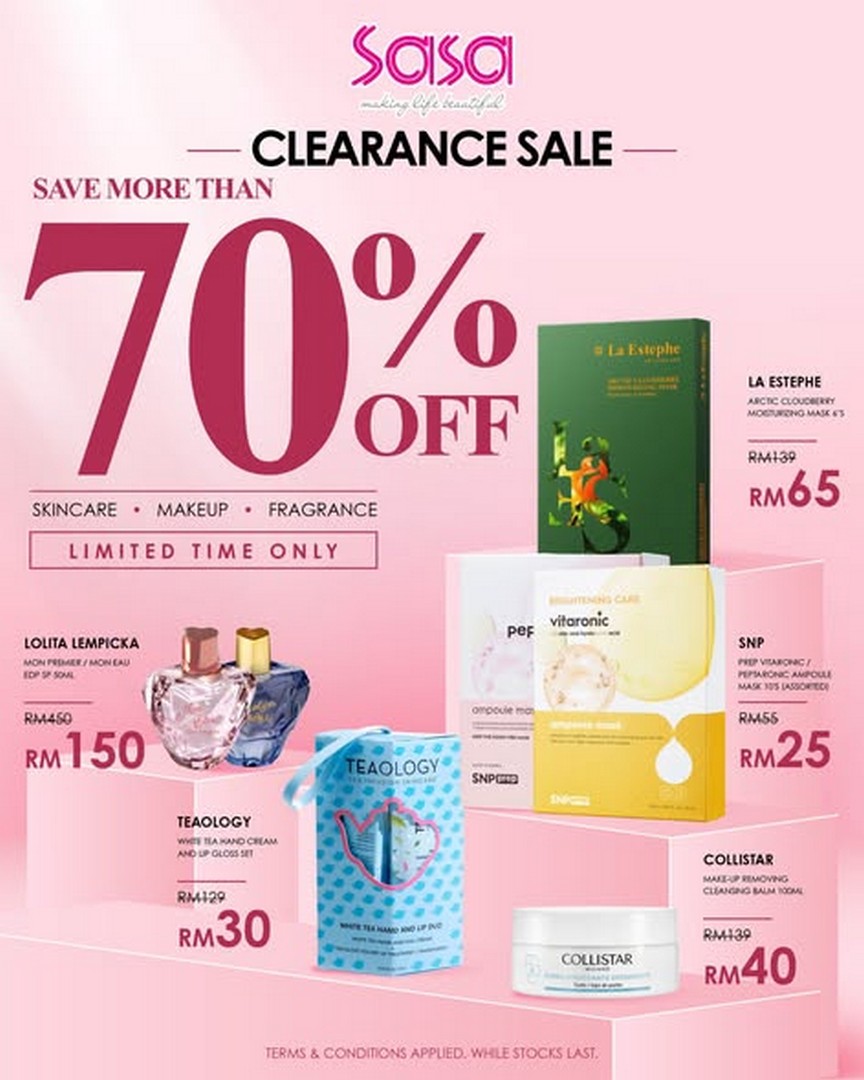 Sa-Sa-Malaysia-Beauty-Sale-Promotion-With-More-Than-70-Off 31 July 2026 onwards: Sa Sa Malaysia: Beauty Sale Promotion With More Than 70% Off Selected Beauty Brands In-Store & Online