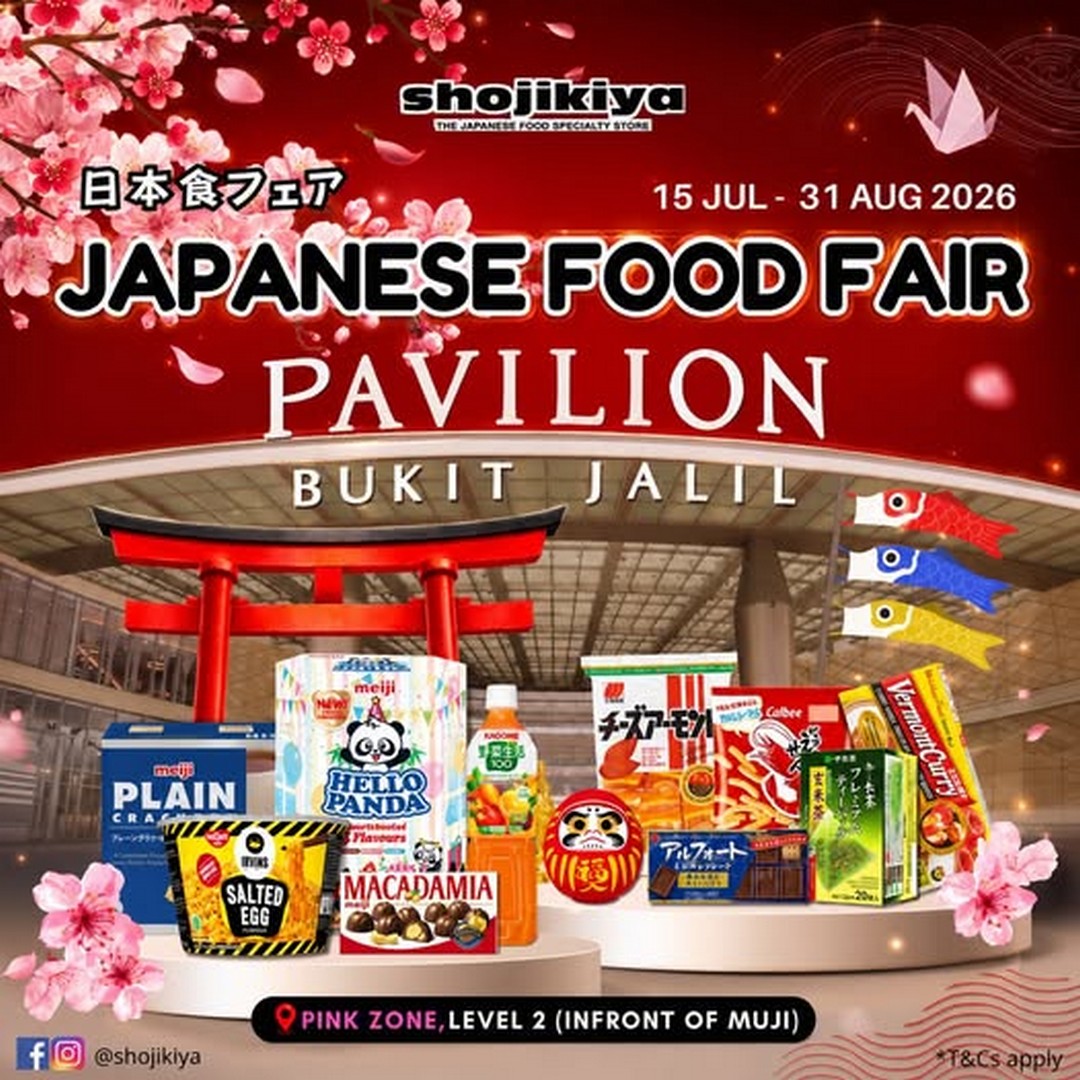 Shojikiya-Japanese-Food-Fair-at-Pavilion-Bukit-Jalil 15 July – 2 August 2026: Shojikiya Japanese Food Fair at Pavilion Bukit Jalil – Authentic Japanese Food Fair Promotion with Imported Snacks, Drinks and Instant Noodles