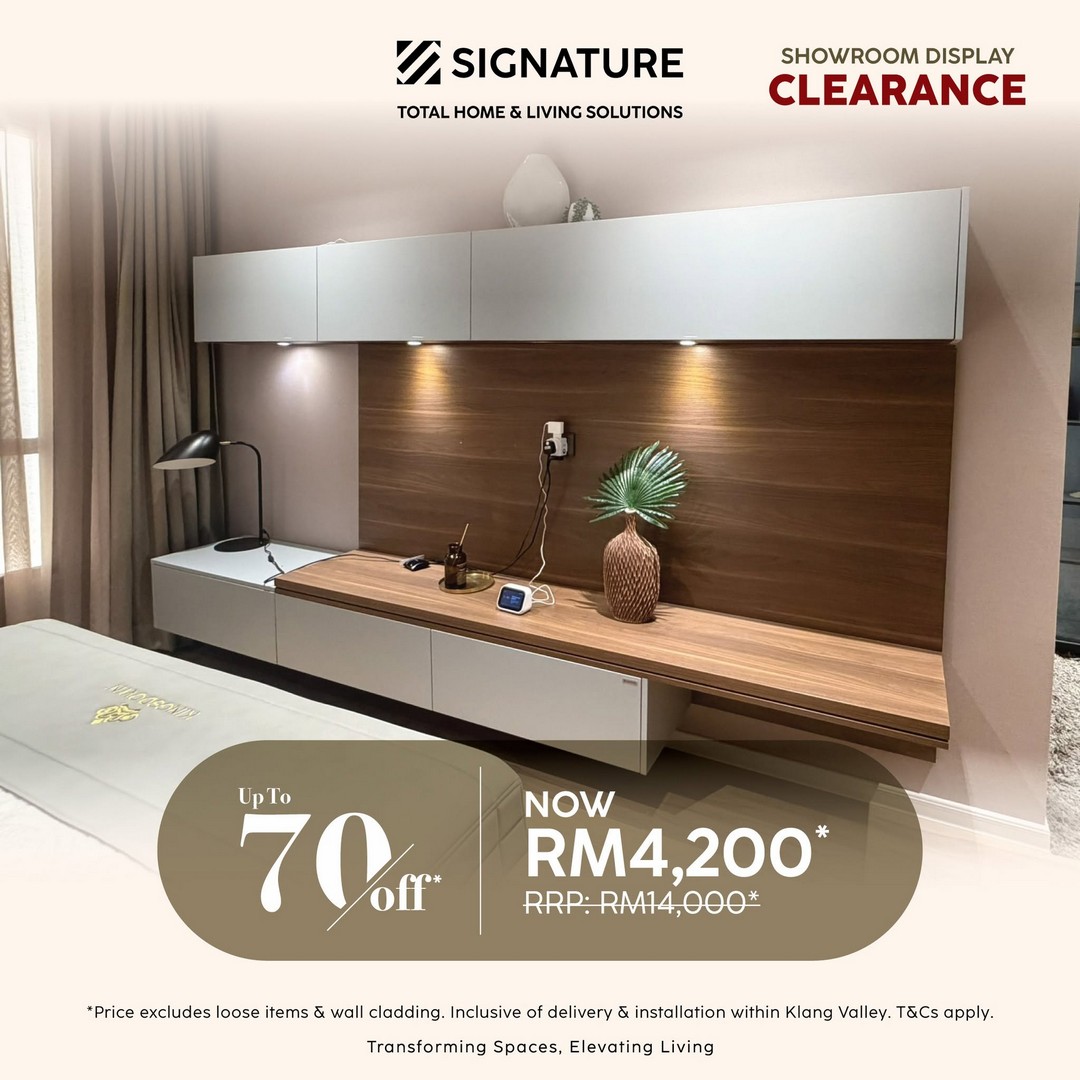 Signature-Malaysia-Showroom-Display-Sale-11 24 July 2026 onwards: Signature Malaysia Showroom Display Clearance Sale Up To 70% OFF on Kitchen Cabinets, Furniture, Wardrobes and Home Furnishing Items