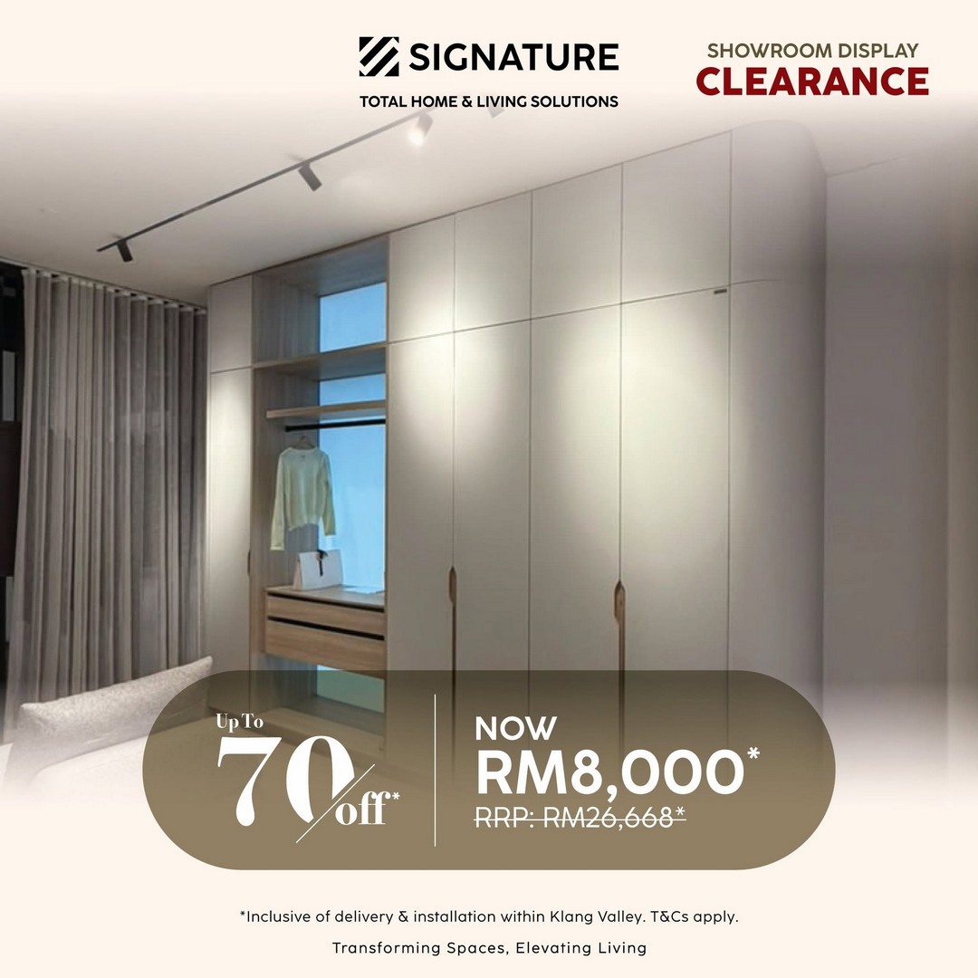 Signature-Malaysia-Showroom-Display-Sale-17 24 July 2026 onwards: Signature Malaysia Showroom Display Clearance Sale Up To 70% OFF on Kitchen Cabinets, Furniture, Wardrobes and Home Furnishing Items