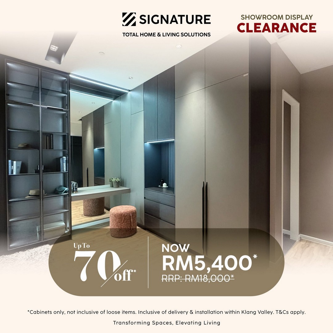 Signature-Malaysia-Showroom-Display-Sale-6 24 July 2026 onwards: Signature Malaysia Showroom Display Clearance Sale Up To 70% OFF on Kitchen Cabinets, Furniture, Wardrobes and Home Furnishing Items