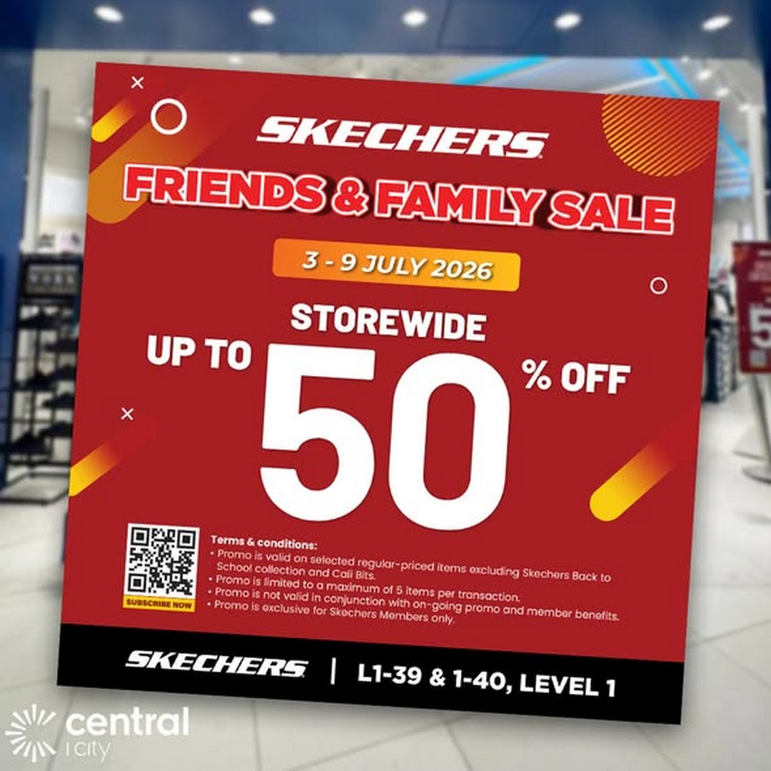Skechers-Friends-Family-Sale-at-Central-i-City 3–9 July 2026: Skechers Friends & Family Sale at Central i-City – Enjoy Storewide 50% OFF Member Promotion on Footwear, Apparel and Accessories