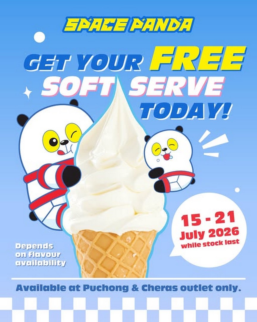 Space-Panda-Malaysia-FREE-Soft-Serve-Ice-Cream-Giveaway-Promotion 15–21 July 2026: Space Panda Malaysia FREE Soft Serve Ice Cream Giveaway Promotion at Puchong & Cheras Outlets