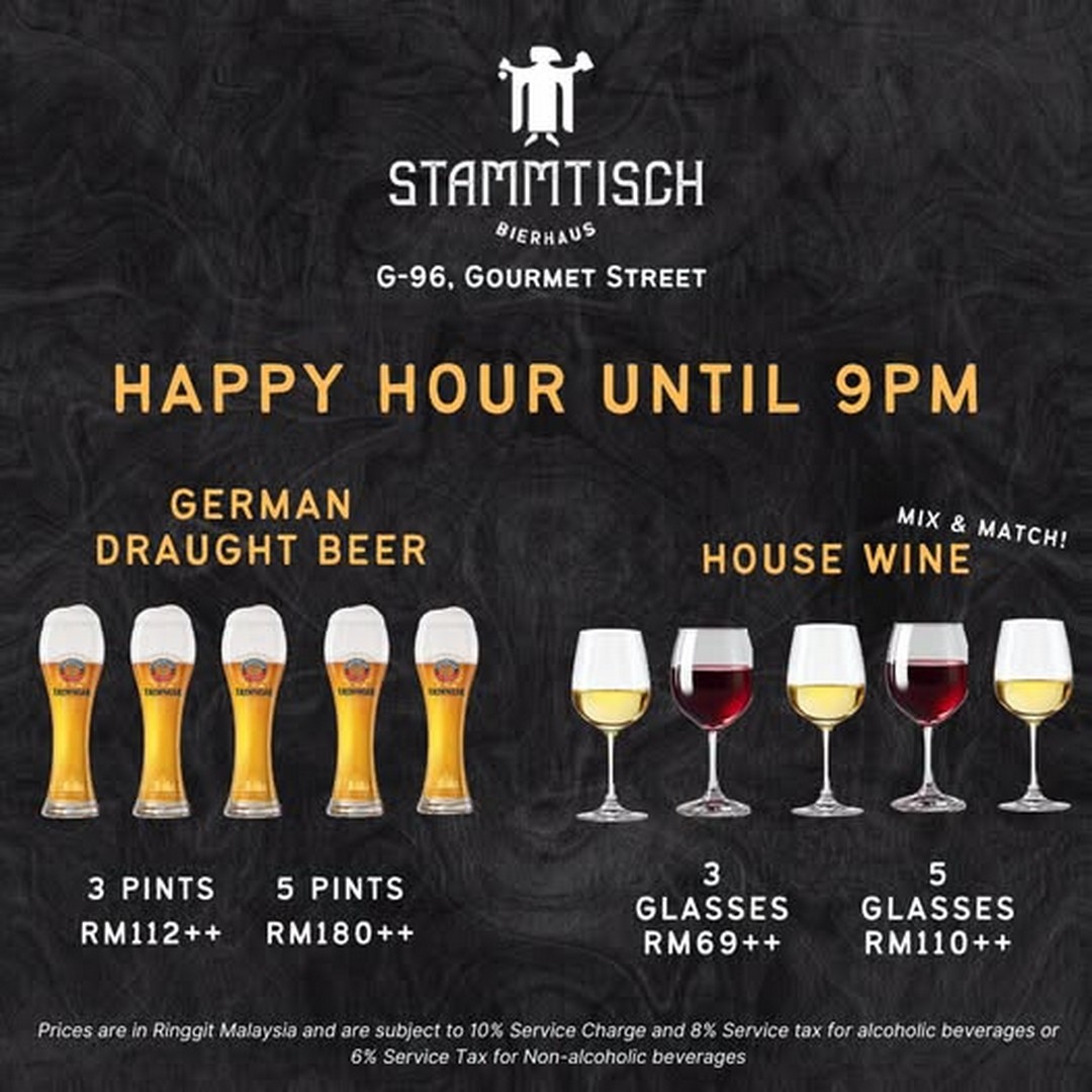 Stammtisch-at-LaLaport-Bukit-Bintang-City-Centre 4 July 2026 onwards: Stammtisch at LaLaport Bukit Bintang City Centre, Football Match Day All-Day Happy Hour Promotion with Ice-Cold Drinks & Social Dining Experience